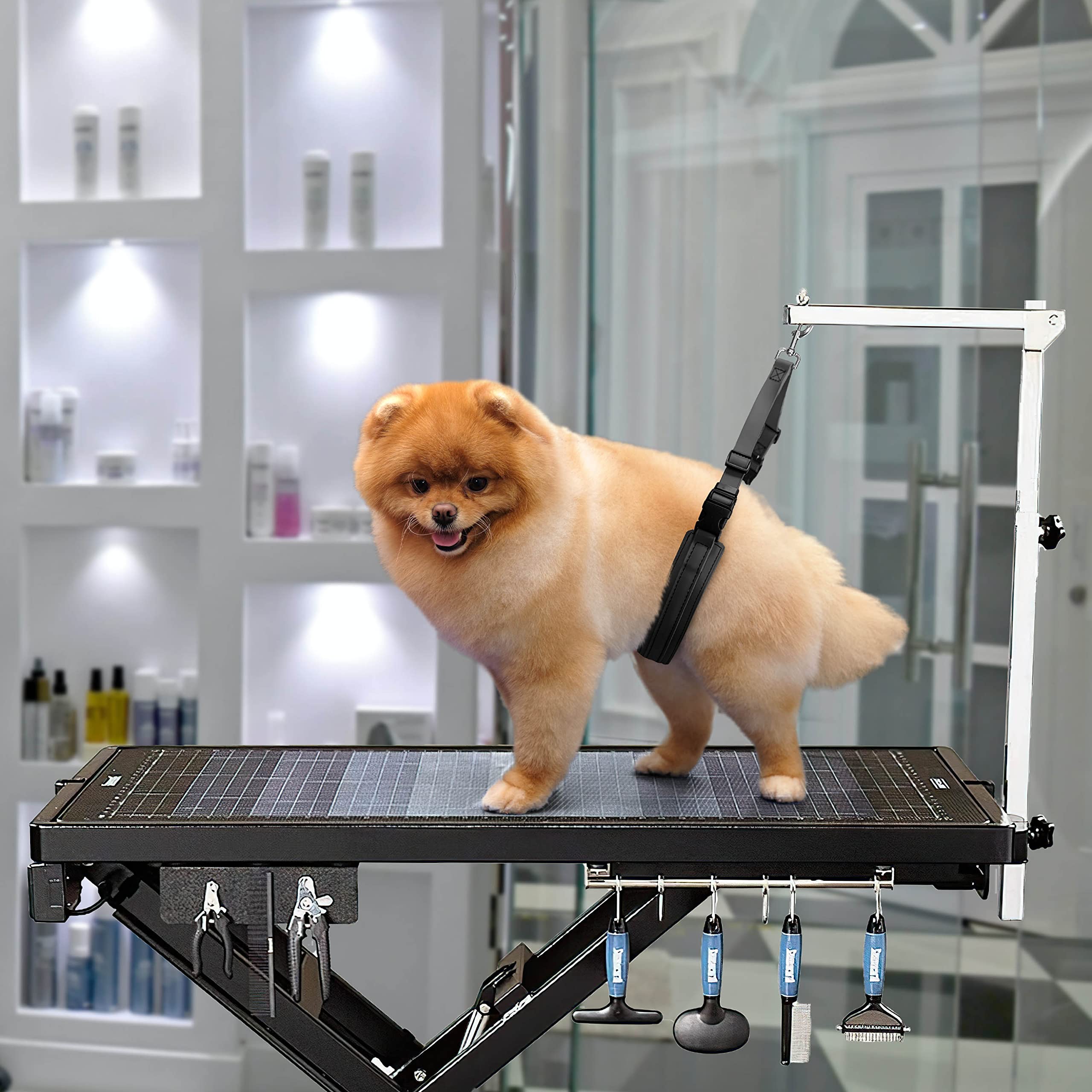 Jelly Pet Dog Belly Loop Restraint For Pet Grooming Table And Tub - Easy To Clean And Waterproof (Pink) | Made In The Usa