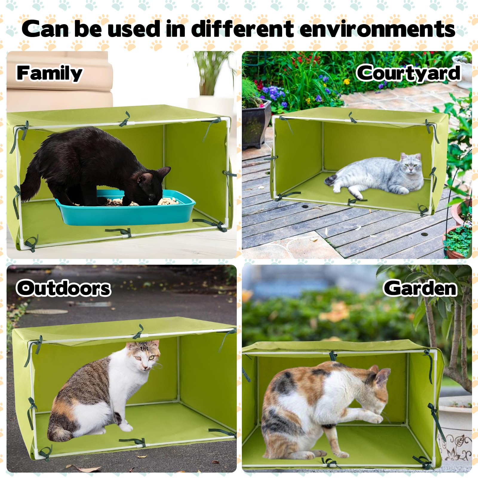 Large Size Outdoor Cat House 30''X16''X16'' Houtdoor Cat Feeding Station Cat Outdoor Shelter Cat Houses For Cats