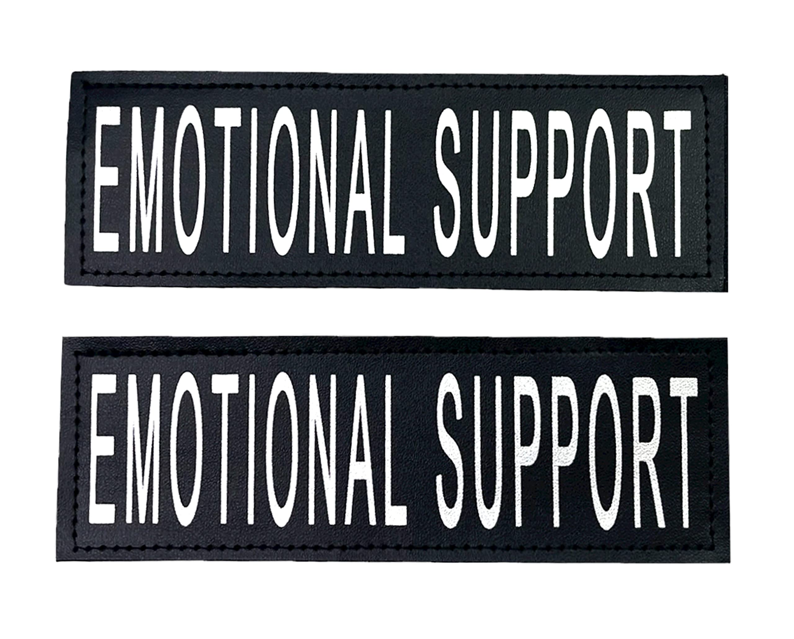Albcorp Reflective Emotional Support Dog Patch - Set Of 2 Tags With Hook Backing For Esa Dog Vest, Harness, Or Collar - Emotional Support Dog Patches For Animal Vest.