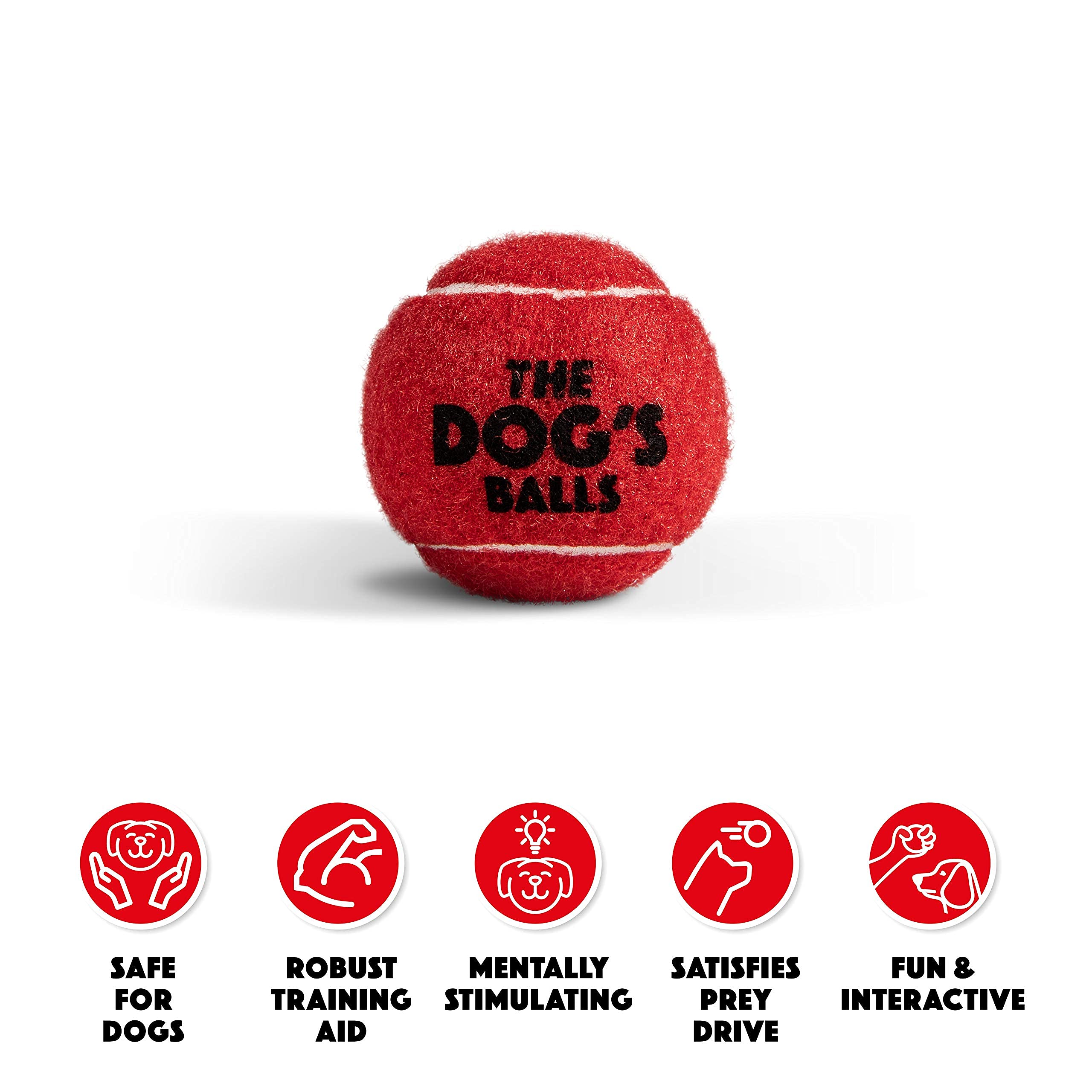 The Little Dog'S Balls, Dog Tennis Balls, 6-Pack Red Dog Toy, Strong Dog & Puppy Ball For Training, Play, Exercise & Fetch