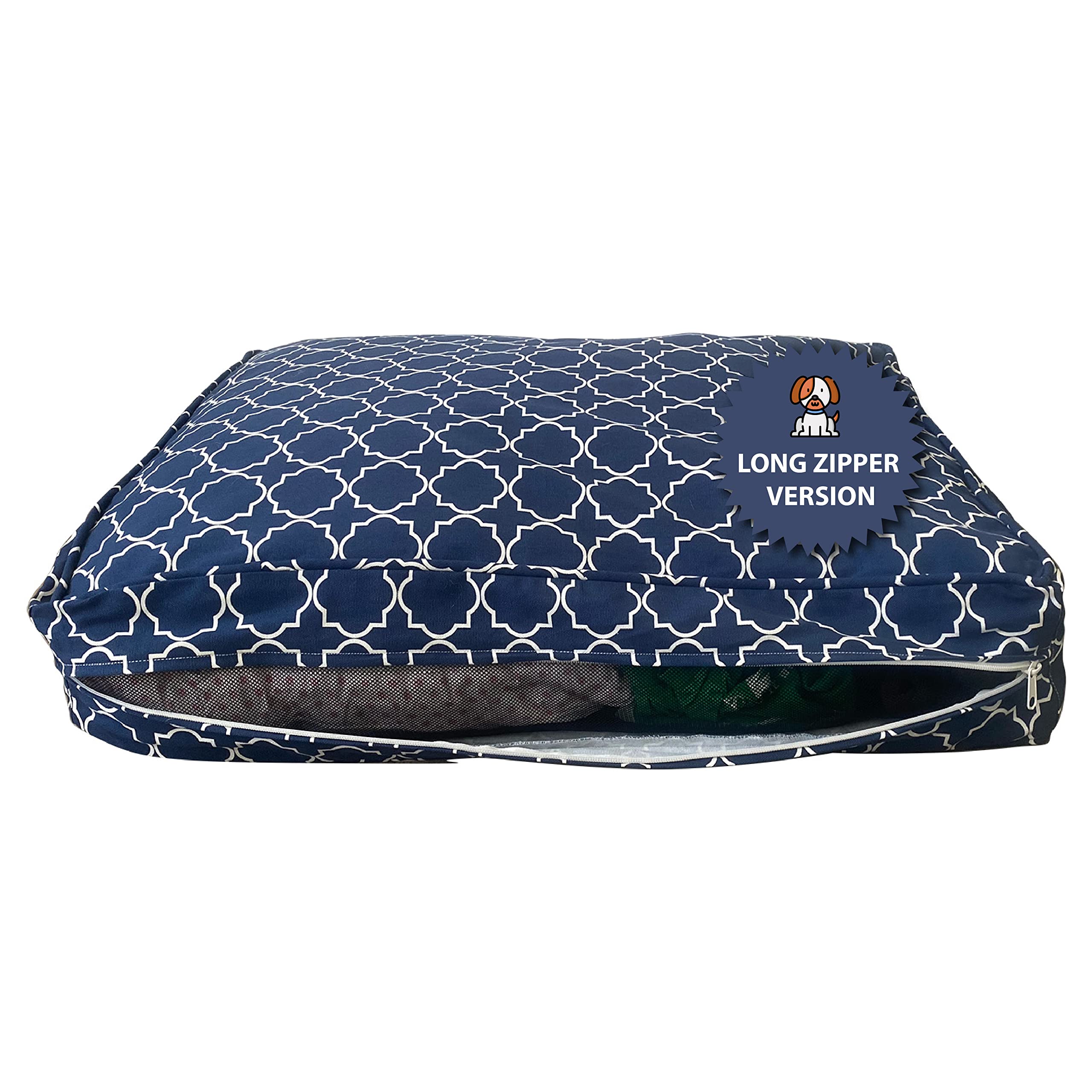 Molly Mutt Huge Dog Bed Cover - Romeo & Juliet Print - Measures 36”X45”X5”- 100% Cotton - Durable - Breathable - Sustainable - Machine Washable Dog Bed Cover (Dd35Ac)