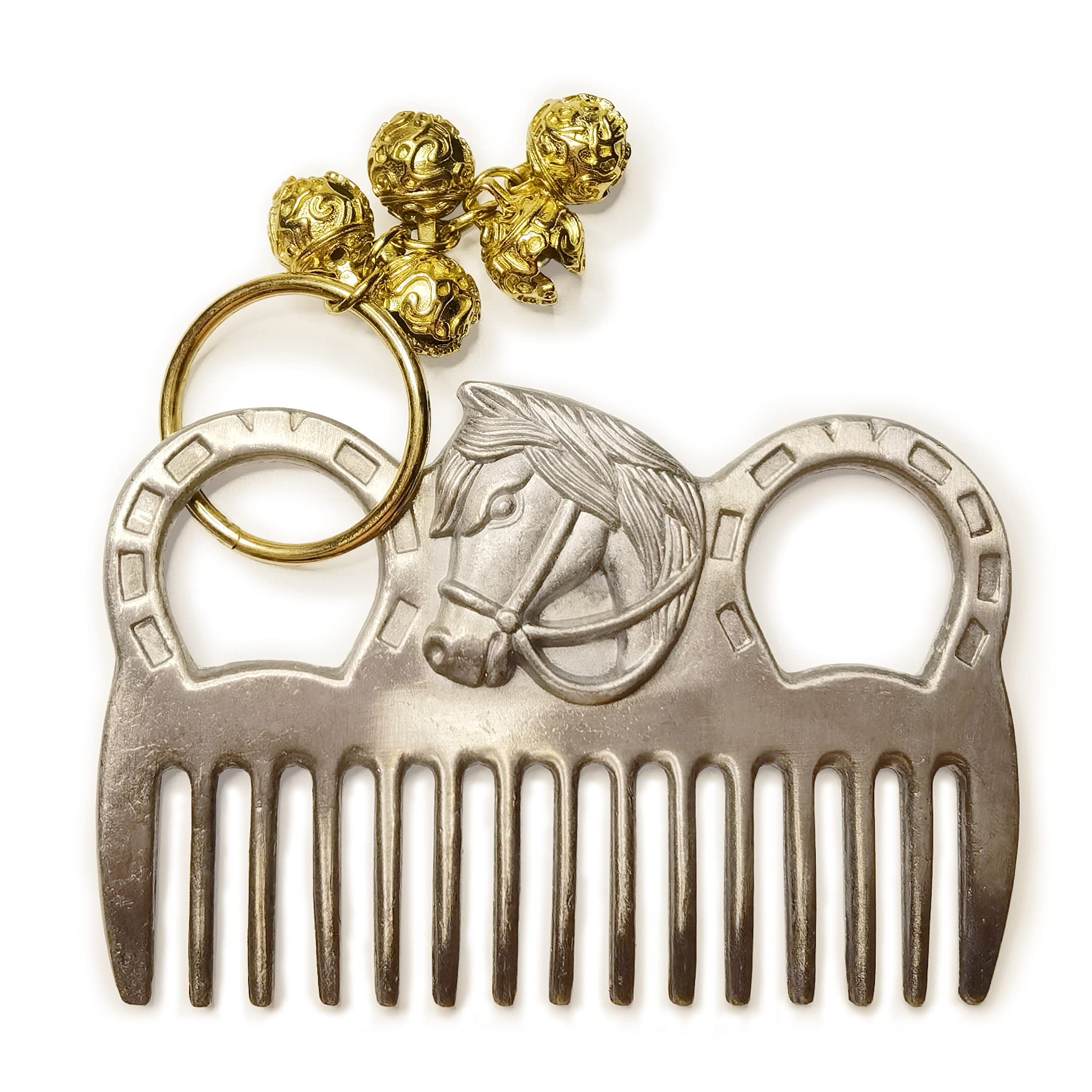 Curry Comb For Horse Mane & Tail, Equestrian Comb For Grooming, Deshedding, Bathing, Gaming & Tangles Removing, Pet Game Tool Fo