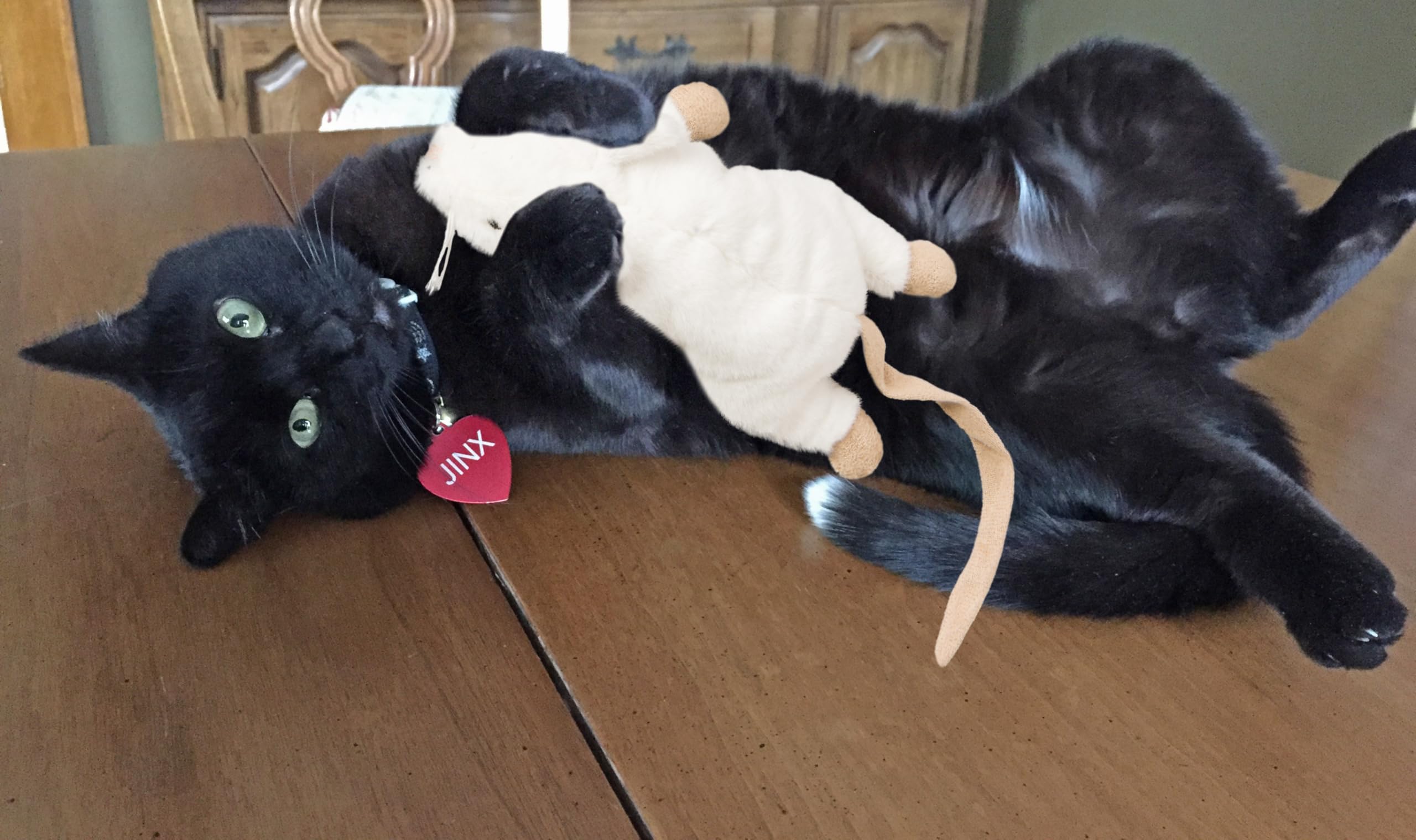 Spot Super Mouse Sam With Catnip - Lifelike Cat Toy, Fuzzy Mice With Catnip And Crinkle Sound, Extra Large Size For Cuddling, Kicking, Chasing, Playing - 11In Plush Toys, Assorted Colors