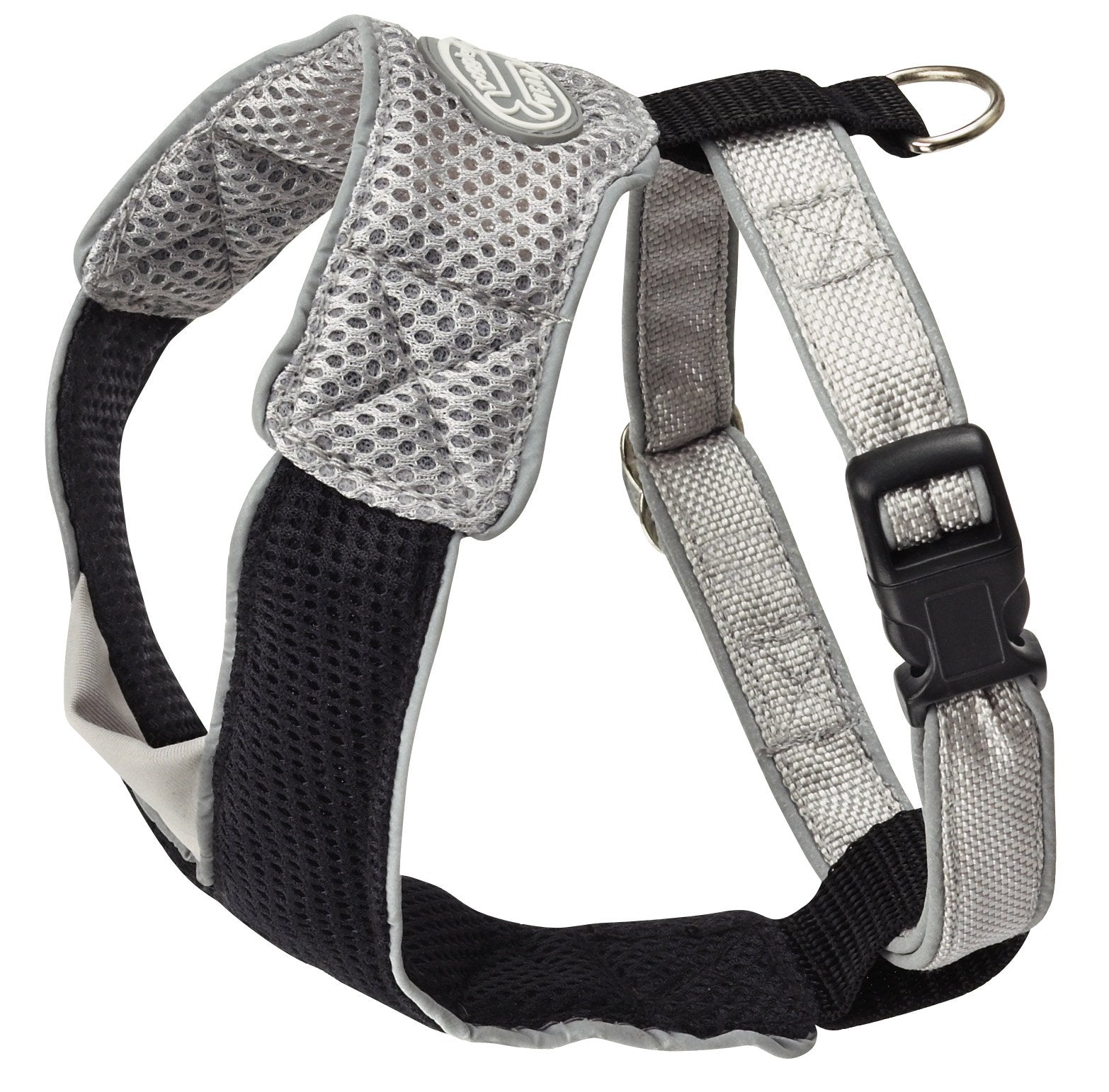 Doggles V Mesh Dog Harness, Gray/Black, Medium