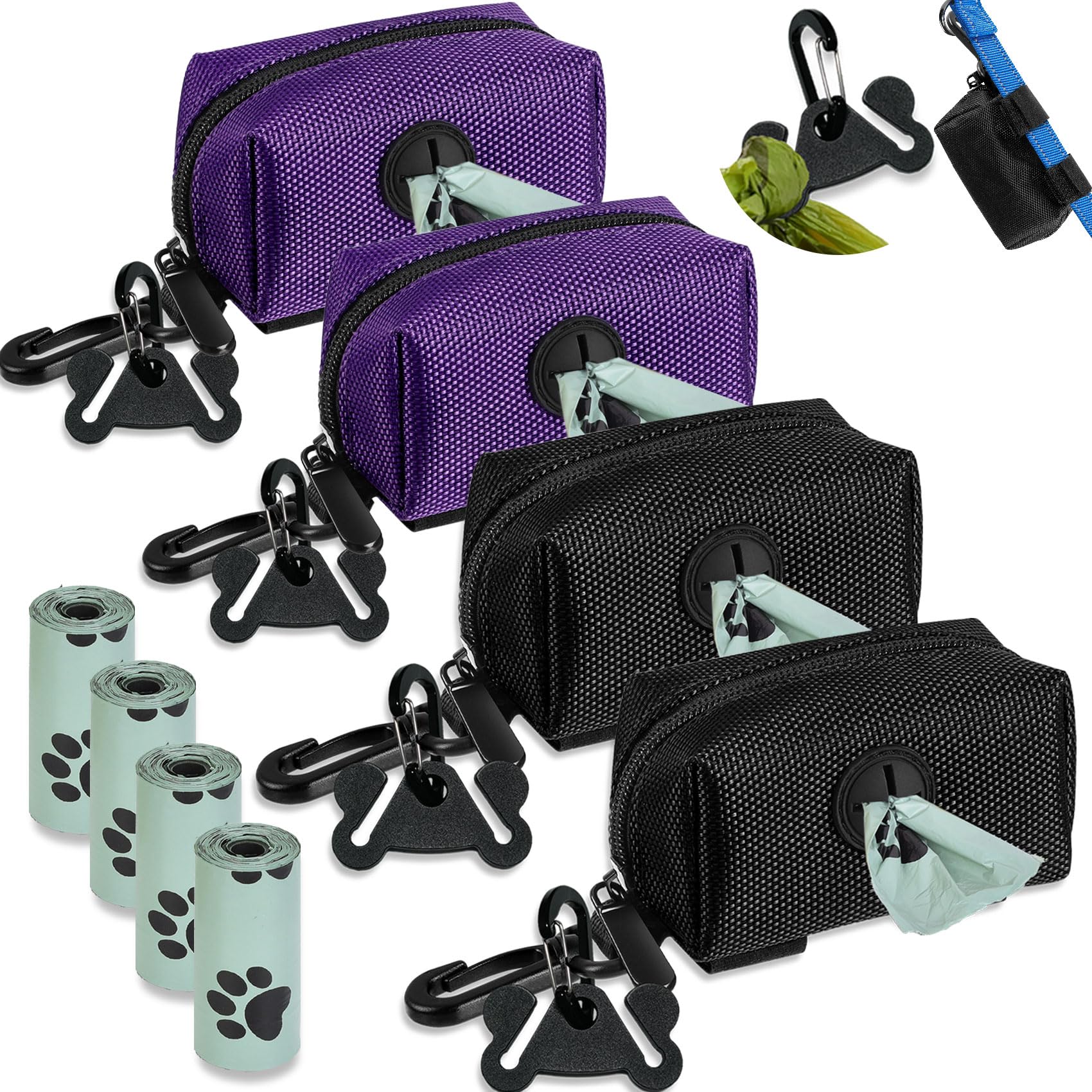 Dog Poop Bag Waste Bag Dispenser Dog Poop Bag Dispenser For Leash Accessory Dog Poop Bag Holders Fits Dog Leash With Hand Free H