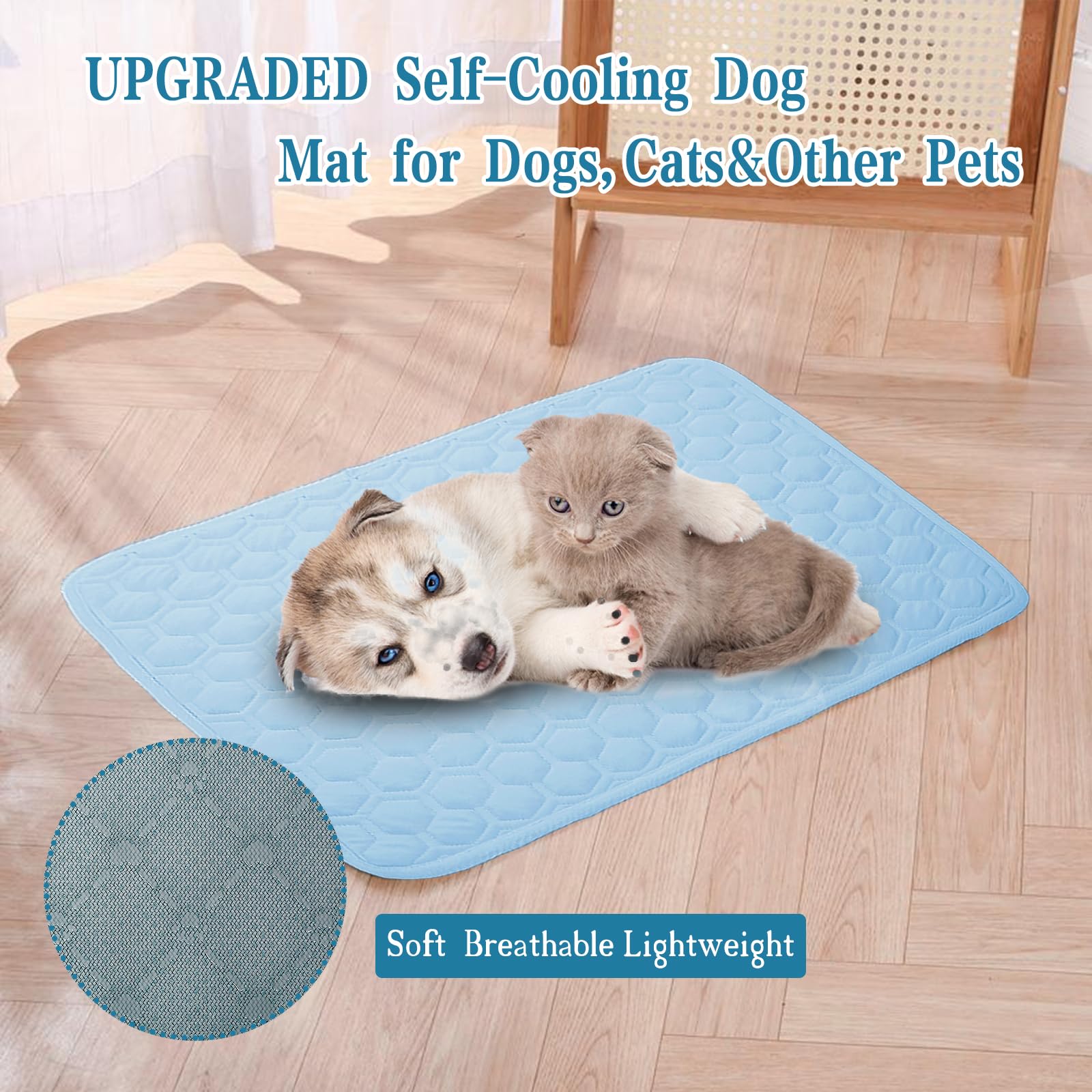 Dgdgbaby Cooling Mat For Dogs Thicken Pad For Cats,Rabbit&Medium,Large Dogs Internal Arc-Chill Cool Fiber Dog Cooling Mat Non-Sl