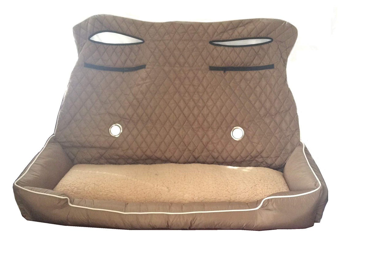 Petbed2Go, Tan, Large Pet Bed Cushion & Car Seat Cover, 52X20X7 (Pet2G100Lt)