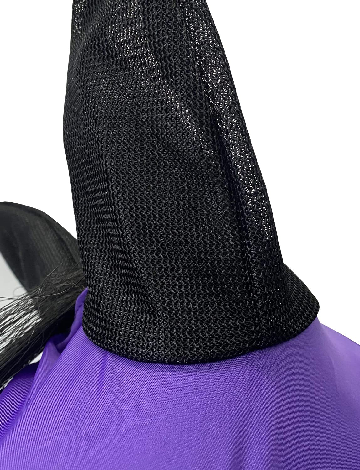 LEAFOREST Horse Mesh Fly Mask with Ears, Soft Lycra Mesh Mask Anti-UV with Ears Violet, Cob