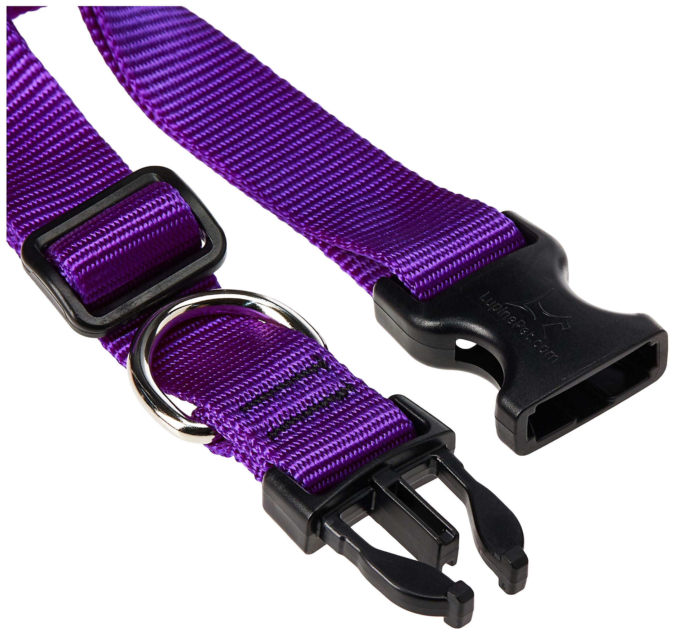 Lupinepet Basics 3/4' Purple 13-22' Adjustable Collar For Medium And Larger Dogs