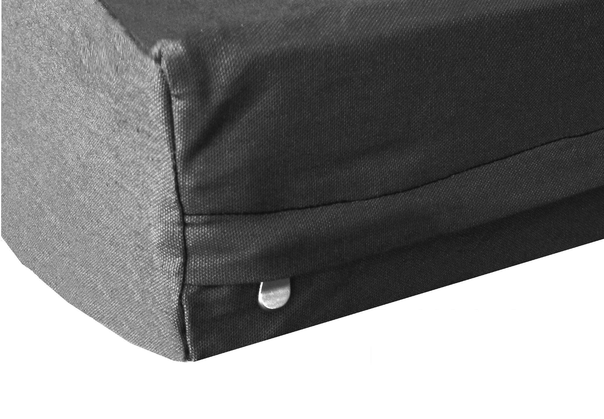 Dogbed4less Heavy Duty Black Canvas Duvet Pet Dog Bed Cover - Replacement Cover only (55X37X4)
