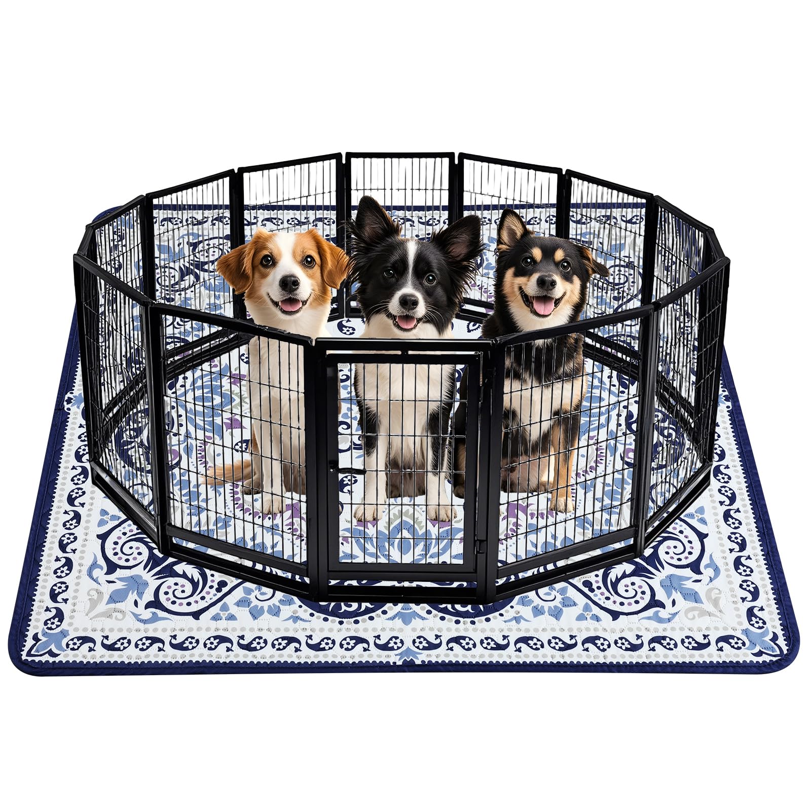 Mozin Washable Pee Pads For Dogs, 1 Pack Super Absorbent Reusable Puppy Pads Waterproof, Leak-Proof & Non-Slip Whelping Pad For 