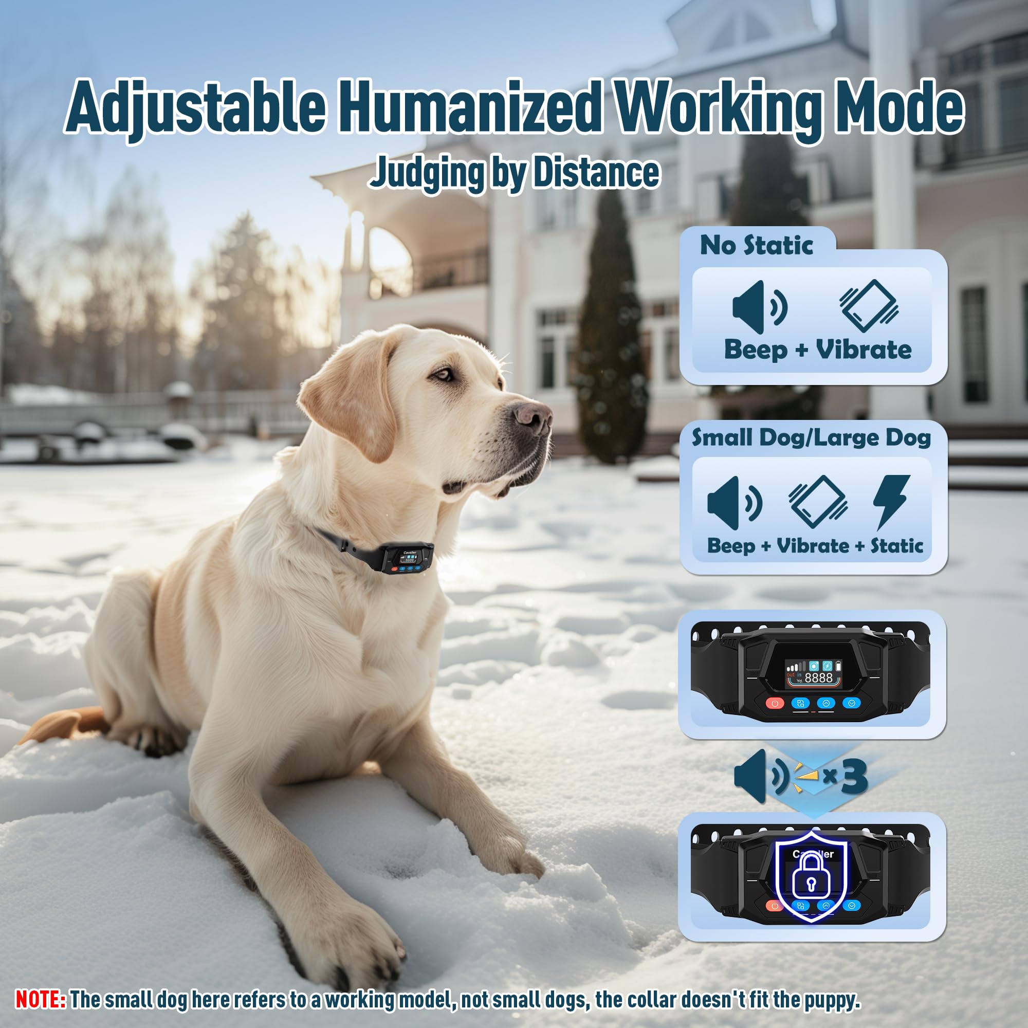 Pupkids Gps Wireless Dog Fence, Electric Fence For Dogs Perimeter Dog Collar With 3 Warning Modes - Radius Up To 33-9999 Yards W