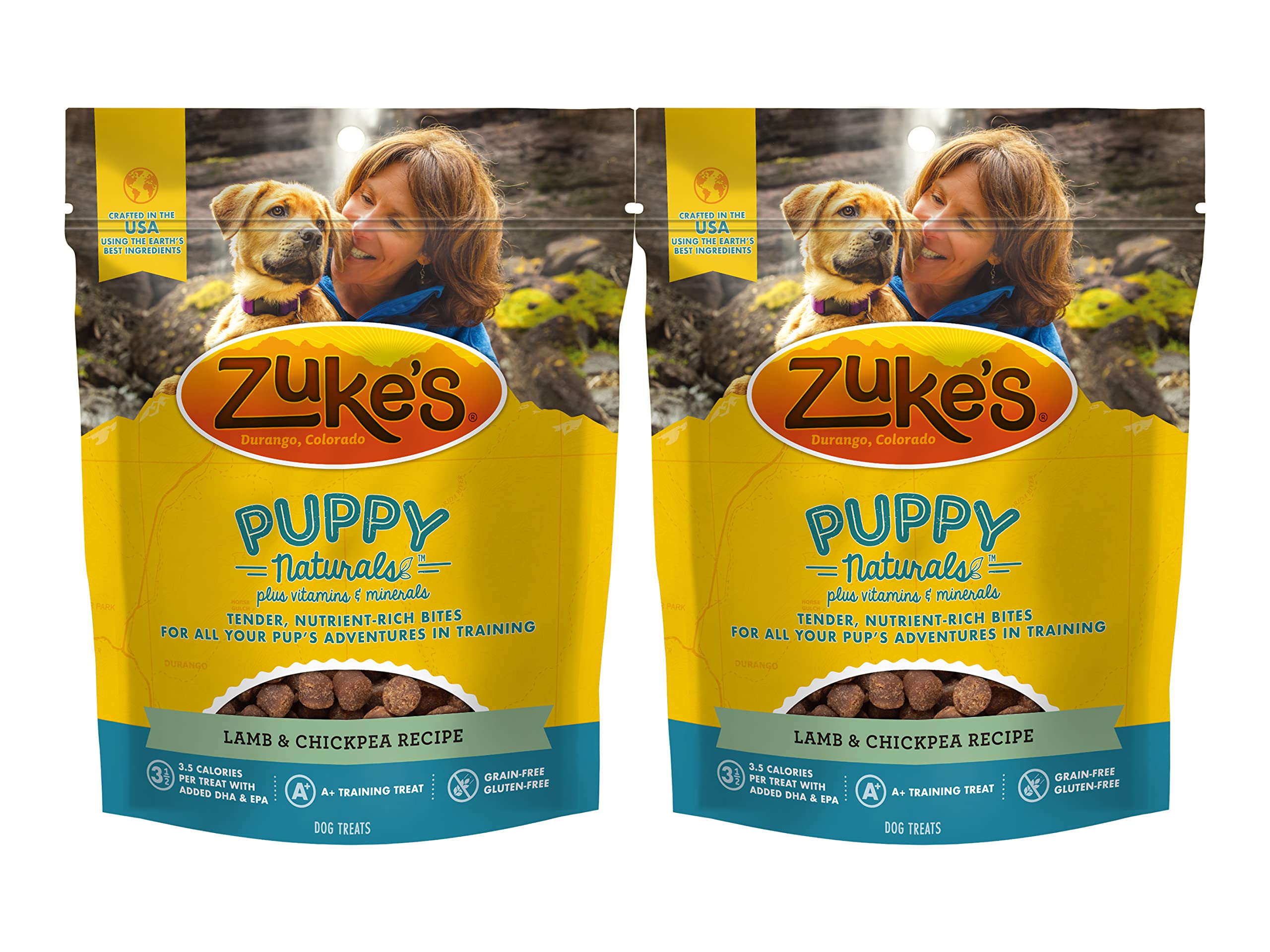 Zukes Puppy Naturals Dog Treats Lamb & Chickpea, 5 Ounce (Pack of 2)