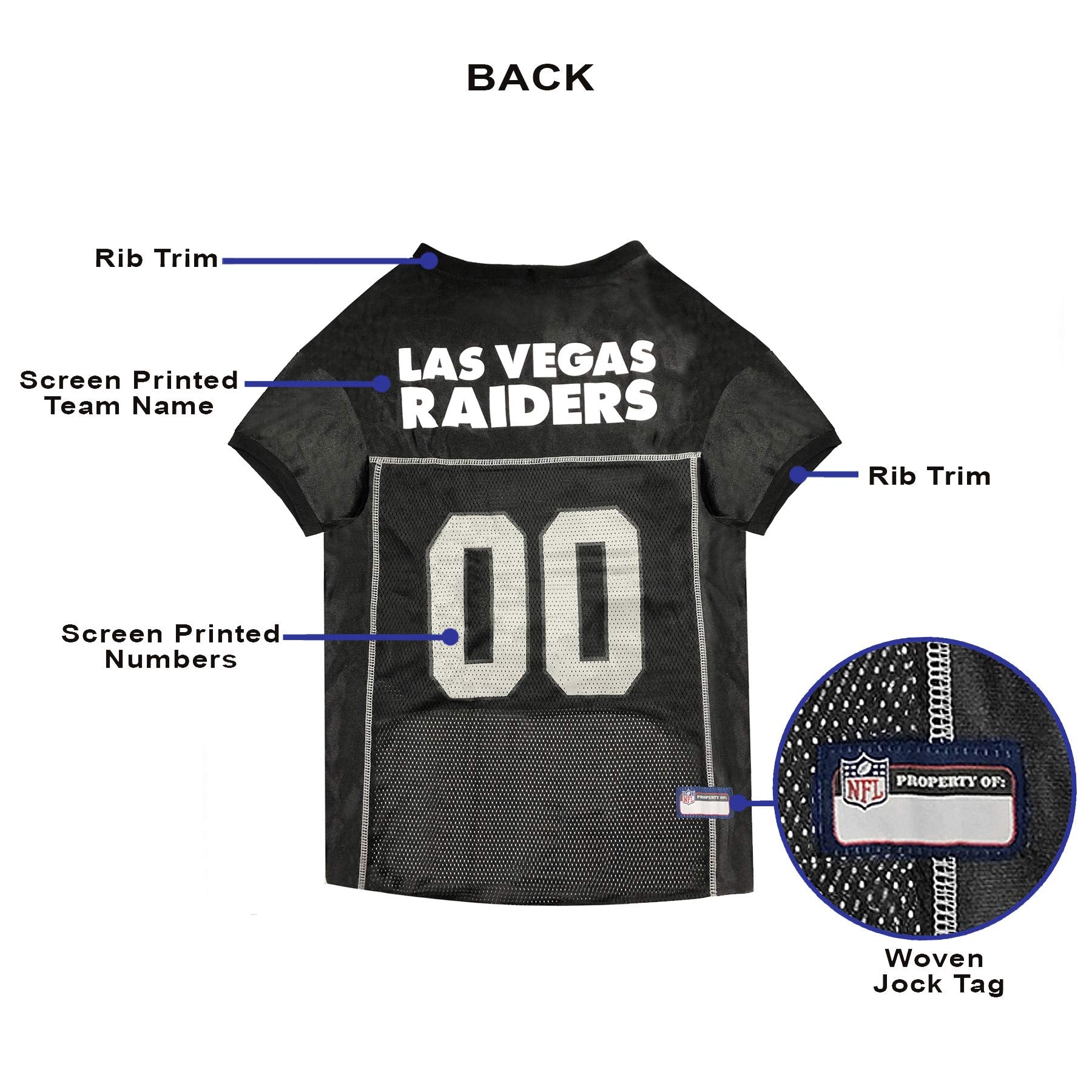 Nfl Raiders Dog Jersey, Size: Xx-Large. Best Football Jersey Costume For Dogs & Cats. Licensed Jersey Shirt