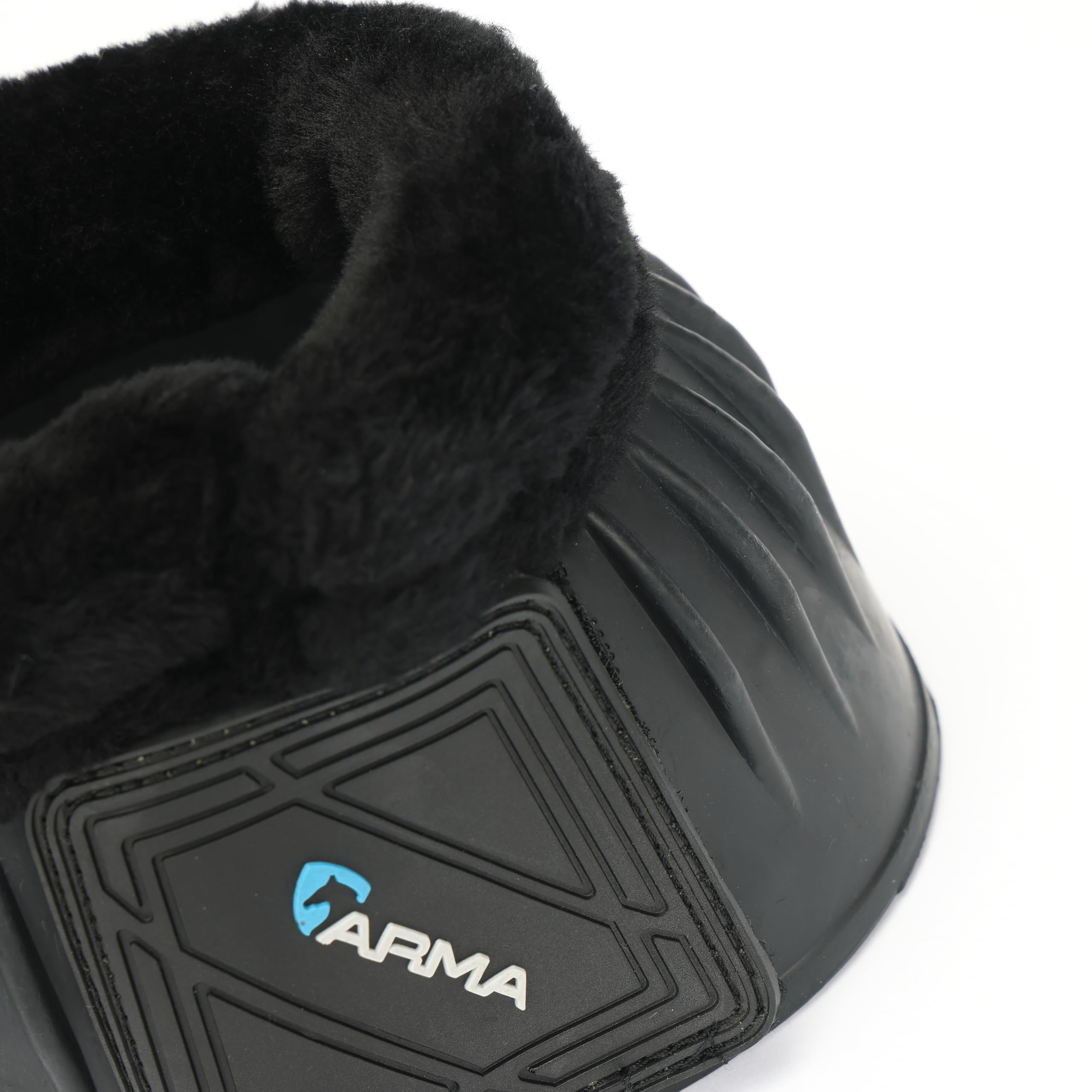 Shires ARMA Fleece Trim Bell Boot (Black, X-Full)