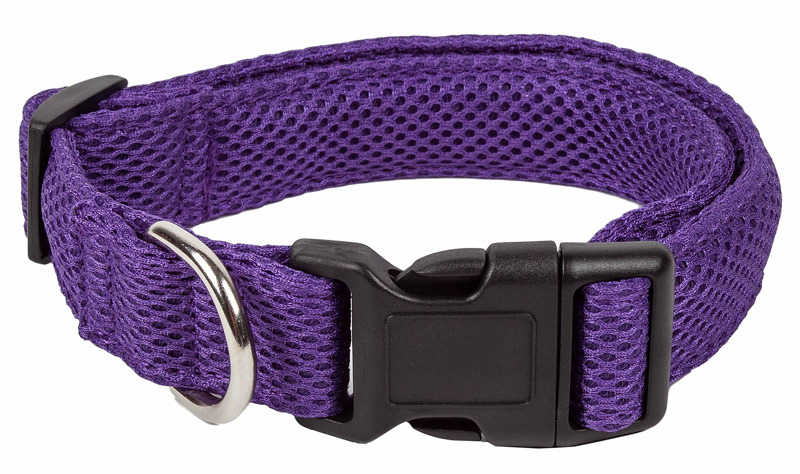 Pet Life    Aero Mesh 360 Degree Dual Sided Comfortable And Breathable Adjustable Mesh Dog Collar, Small, Purple