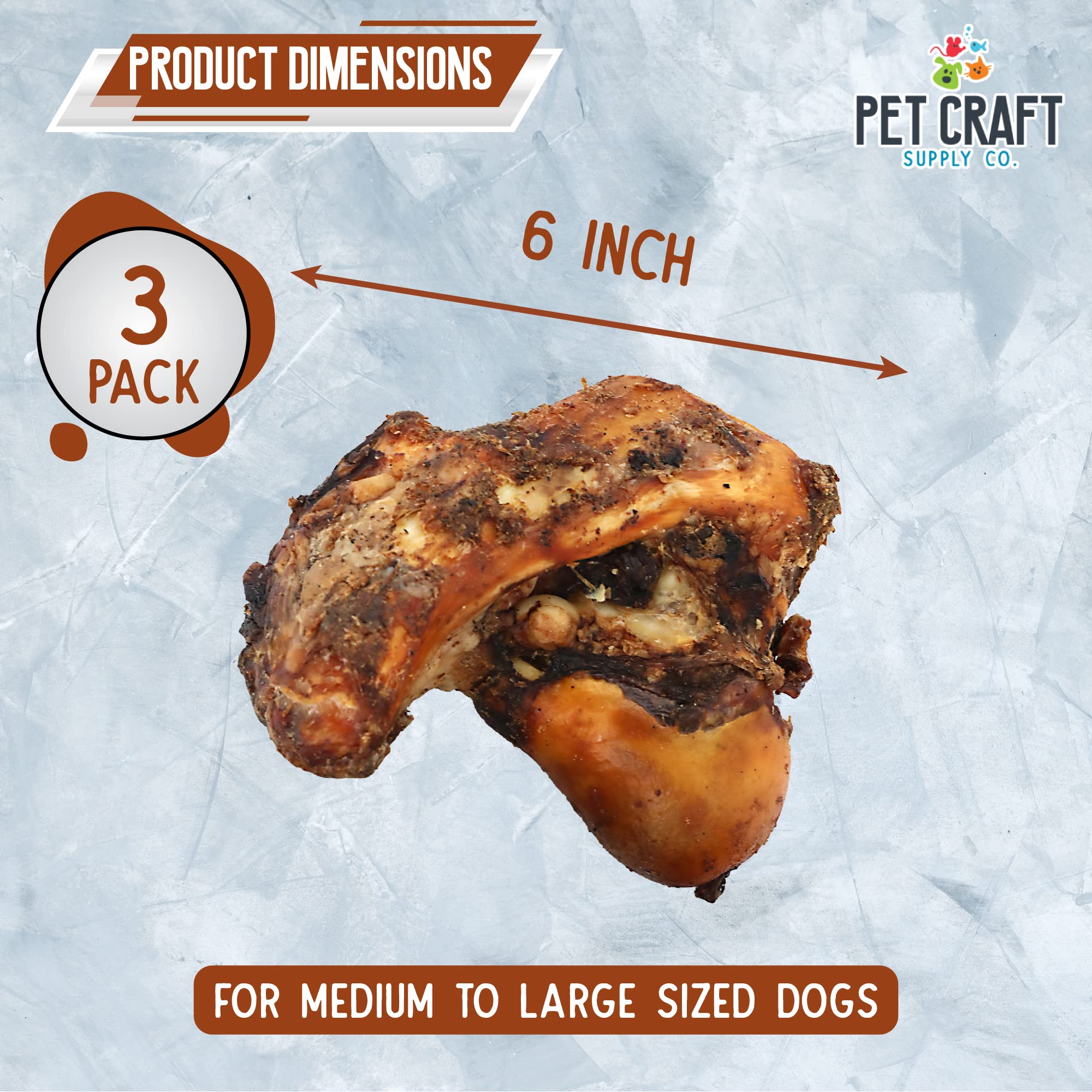 Pet Craft Supply ALL Natural Healthy Buffalo Femur Center Knuckle Bones Dog Chews Treats for Aggressive Chewers Long Lasting Raw