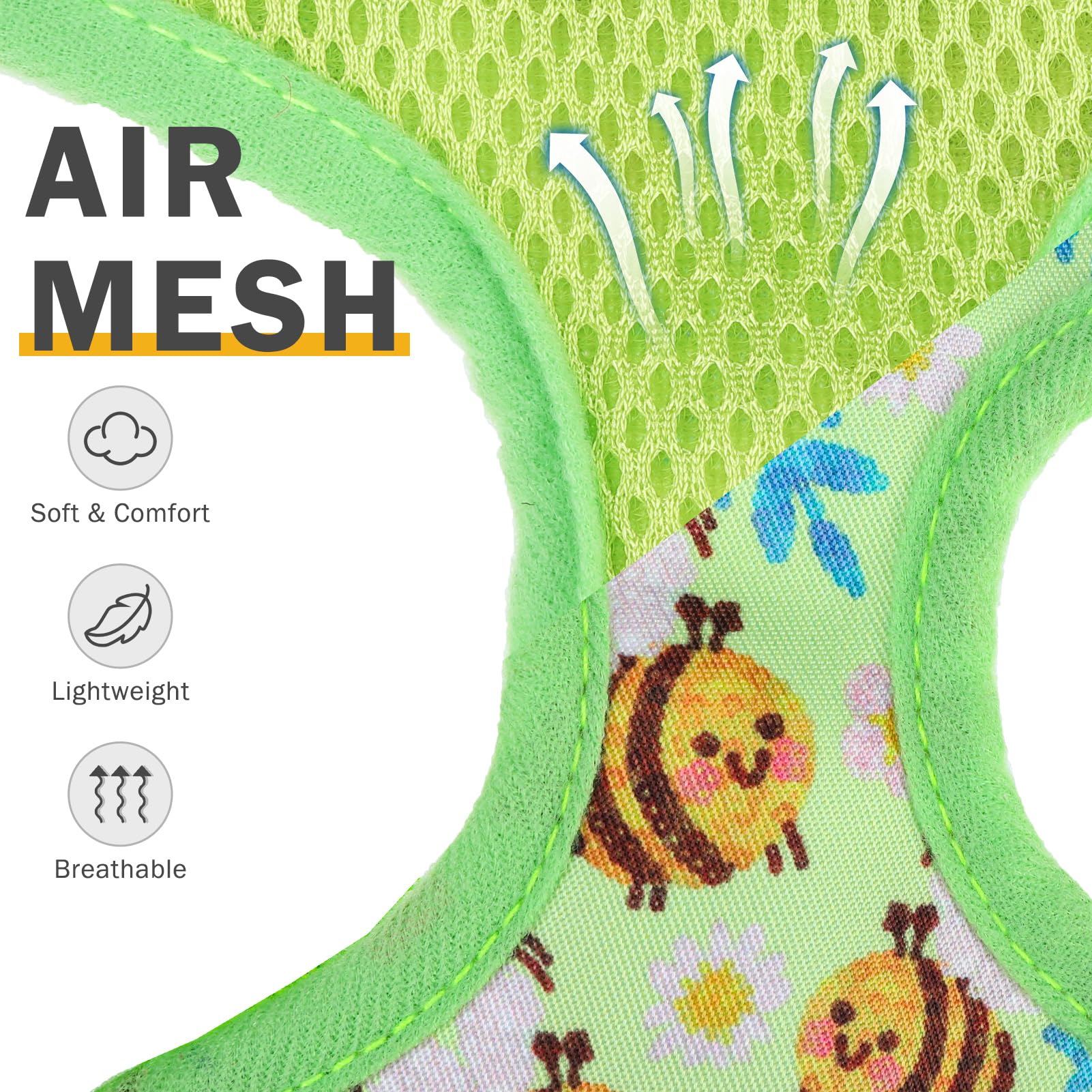 Scenereal Small Dog Harness And Leash Collar Set - No Pull Dog Harness For Small & Medium Sized Dogs - Soft Mesh Vest For Puppie
