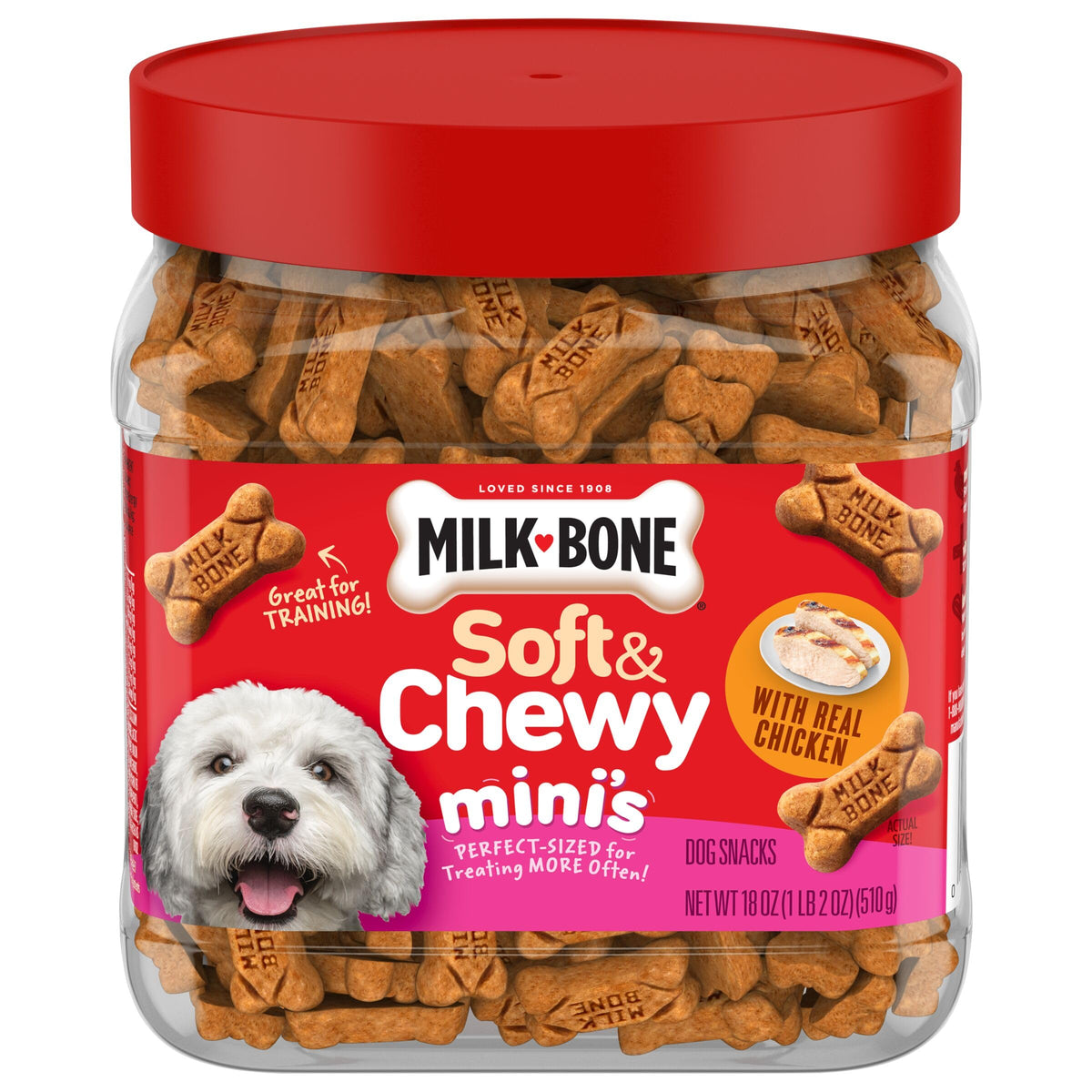 Milk-Bone Soft & Chewy Mini’S Dog Treats, Chicken, 18 Ounce Made With Real Chicken Breast