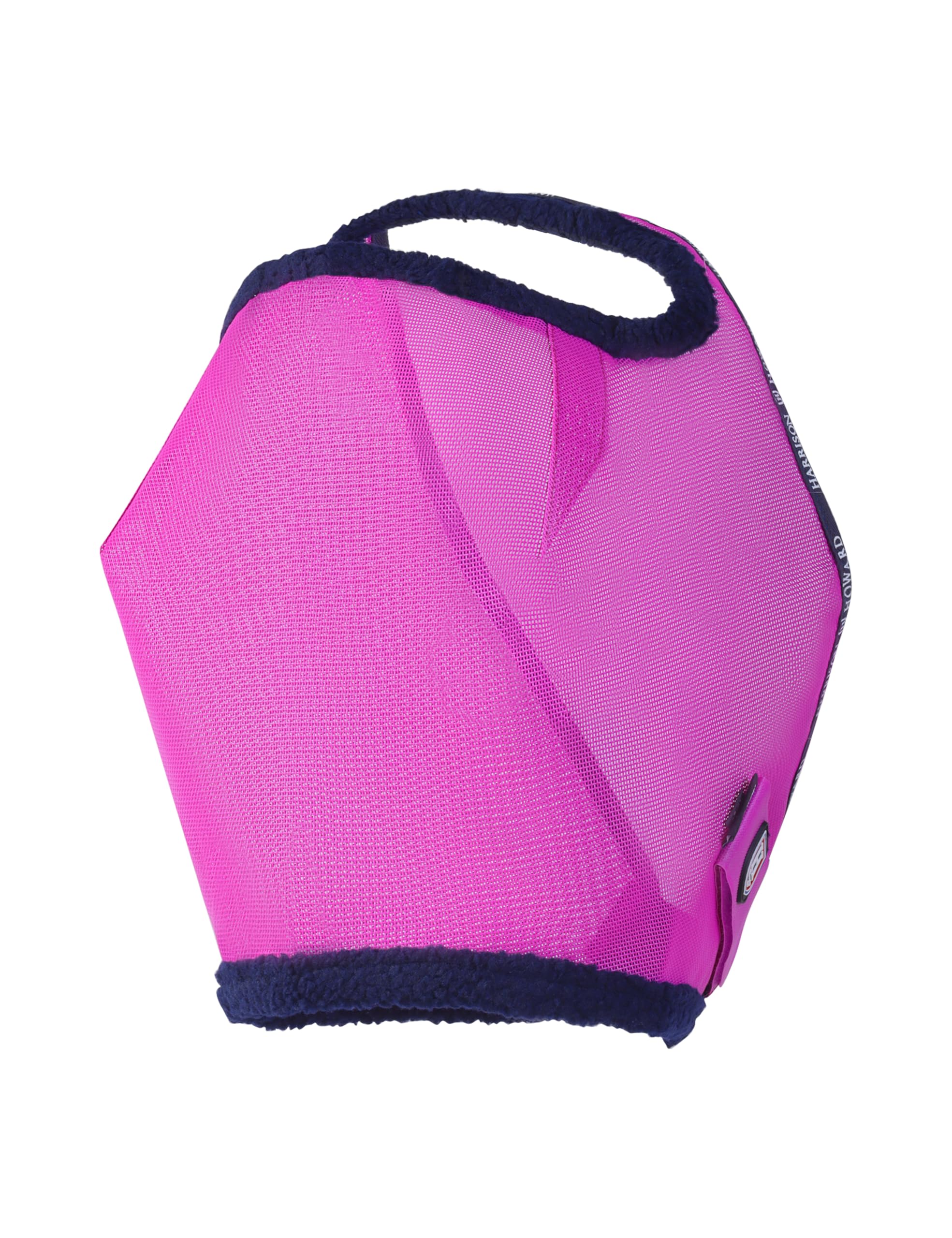 Harrison Howard All Round Mesh Horse Fly Mask UV Protective with Fleece Padded Edging Purple L