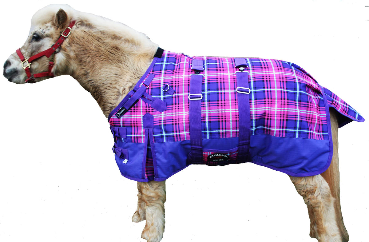 Challenger 44' 1200D Miniature Weanling Donkey Pony Horse Foal Winter Blanket Purple 51971B