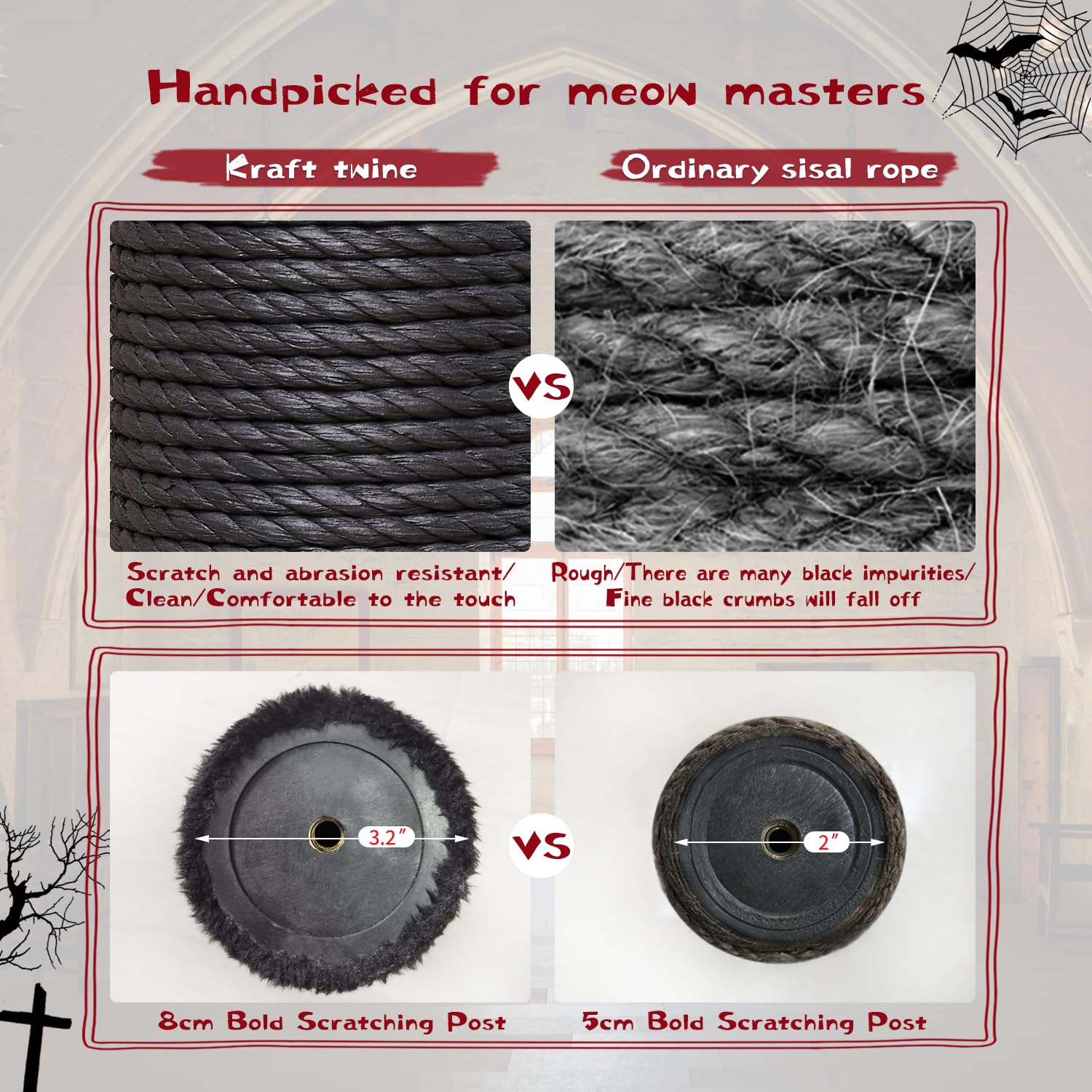 Yaruomy Gothic Cat Tree With Coffin Bed,55' Cat Tower With Spacious Cat Condo,Scratching Posts,Spider Hanging Ball,Multi-Level Cat Activities Furniture For Large Cats, Black Halloween