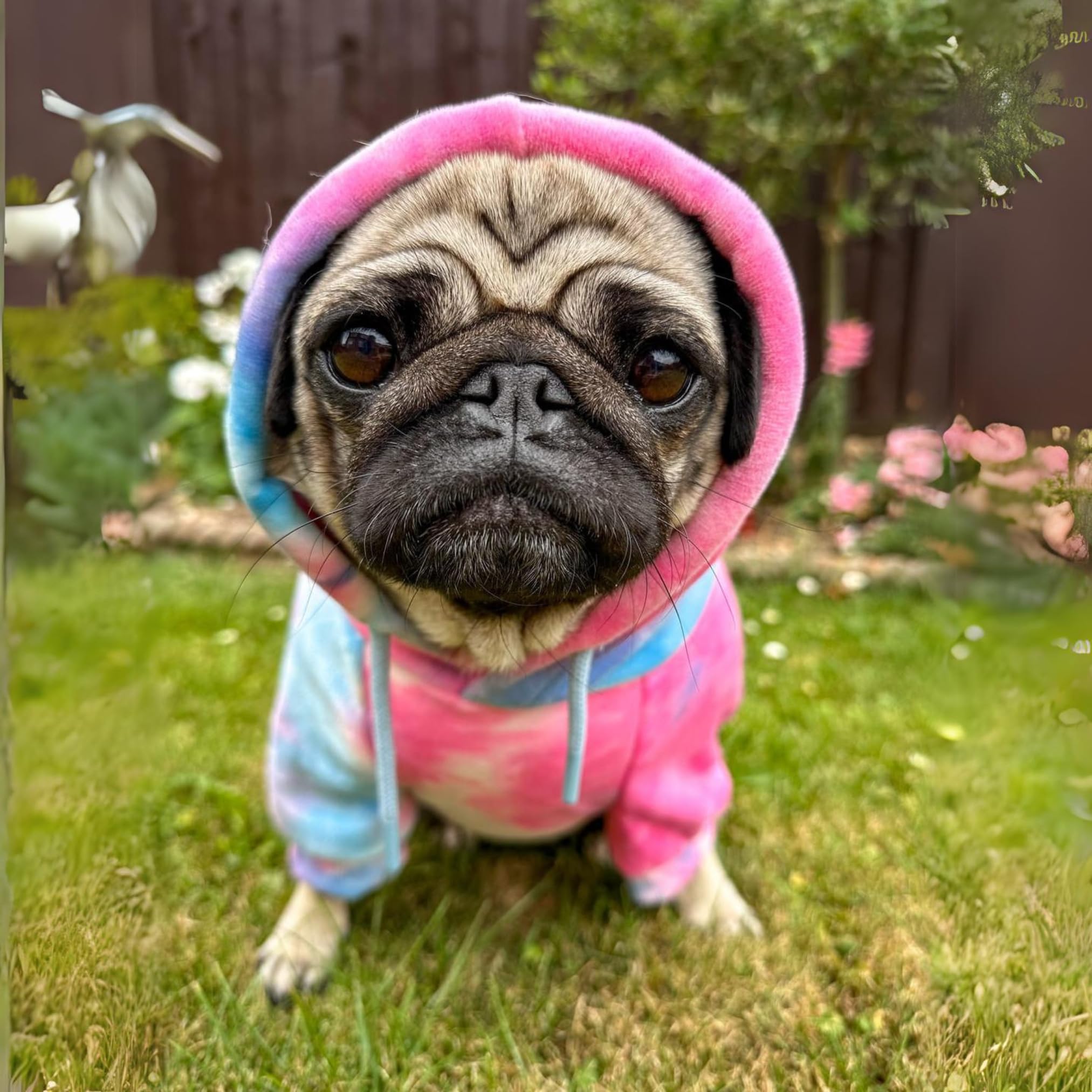 Spark Paws Dog Hoodie - Premium Quality, Buttery Soft, Superior Comfort And Fit, Calming Fleece Interior, Suitable For All Breeds - Snow Cone Skydye - L