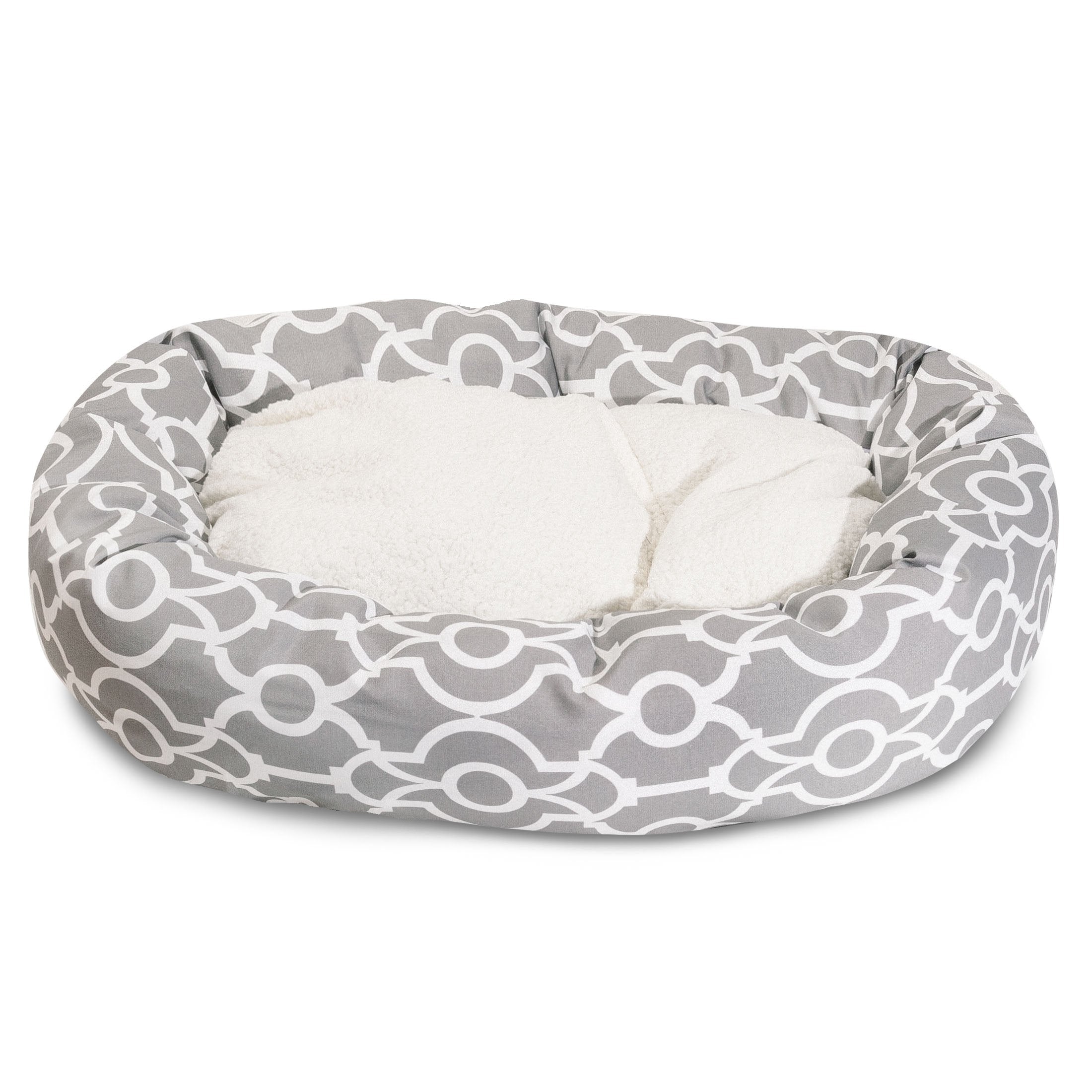 Majestic Pet 32' Athens Gray Sherpa Bagel Bed