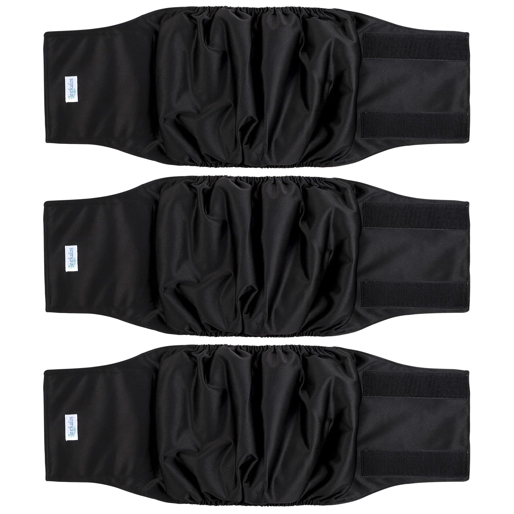 Leekalos Male Dog Diapers (3 Pack), High Absorbing Dog Belly Bands for Male Dogs, Washable Reusable Dog Male Wraps (XX-Large)