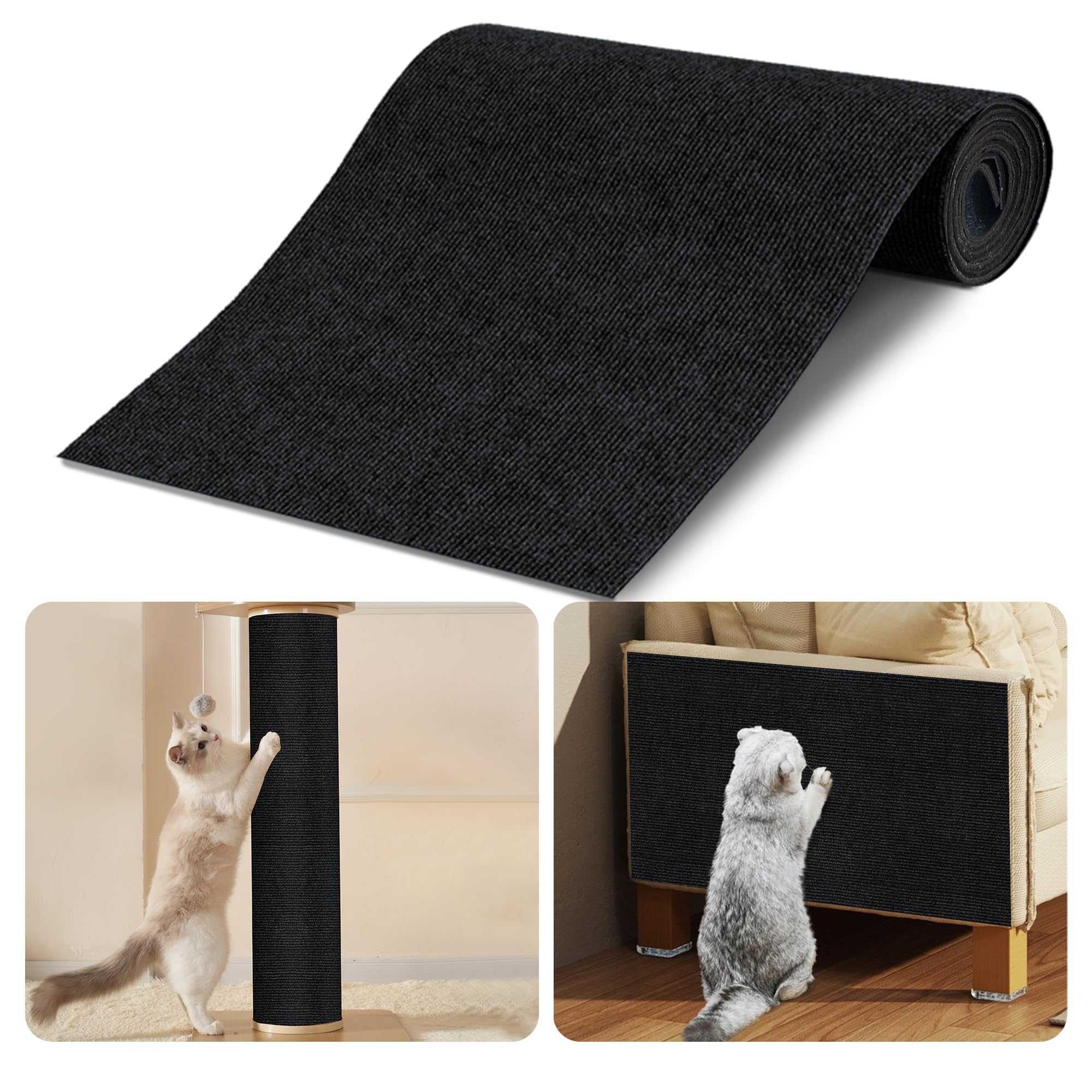 Cat Scratch Guards For Furniture 2Pack,39.3''X15.7'' Cat Scratch Mat Self-Adhesive Carpet Mat For Cat Tree,Cat Wall Shelves Cat 