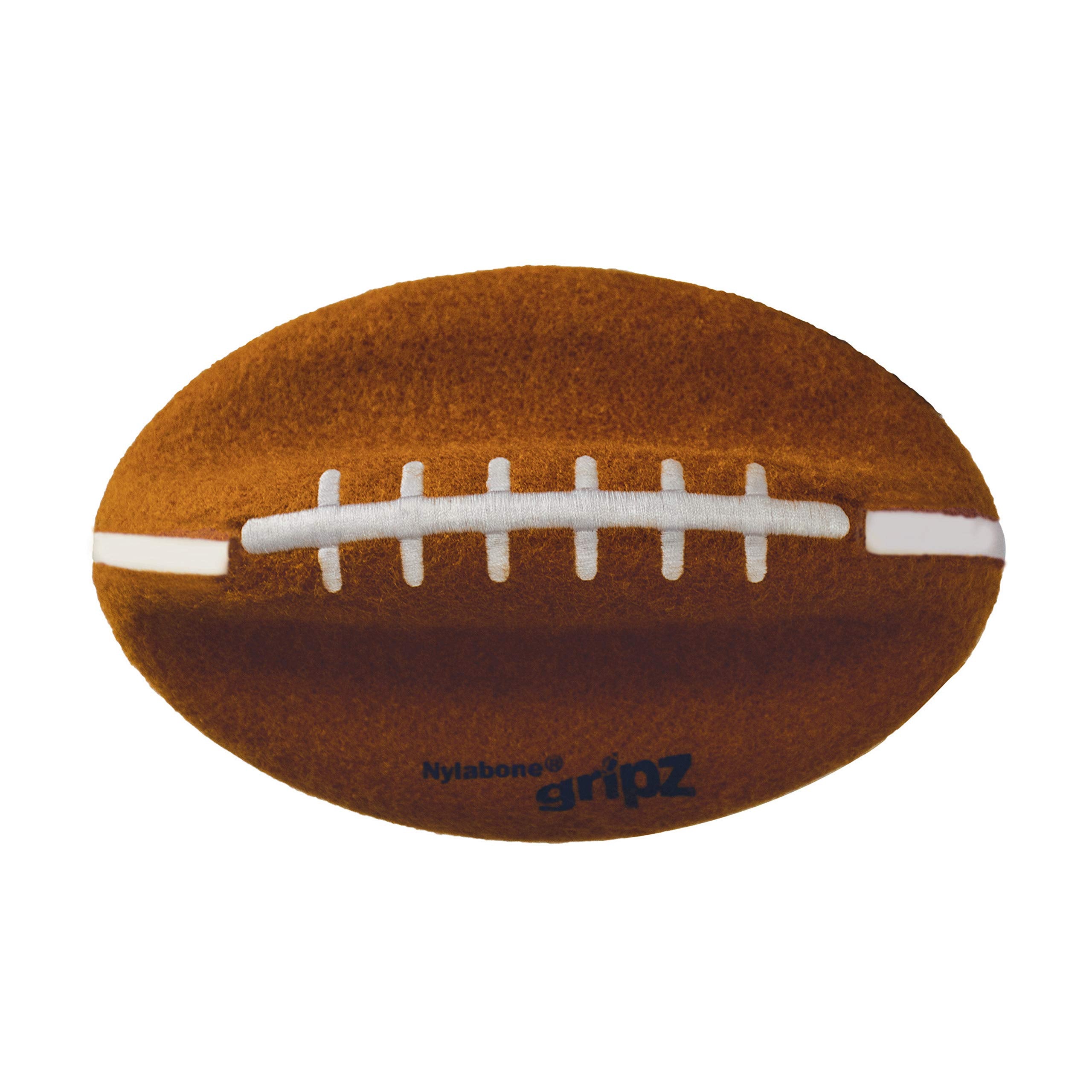 Nylabone Power Play Felt Football Gripz Fetch Toy, Squeaky Ball Chew Toy For Dogs, Large (1 Count)