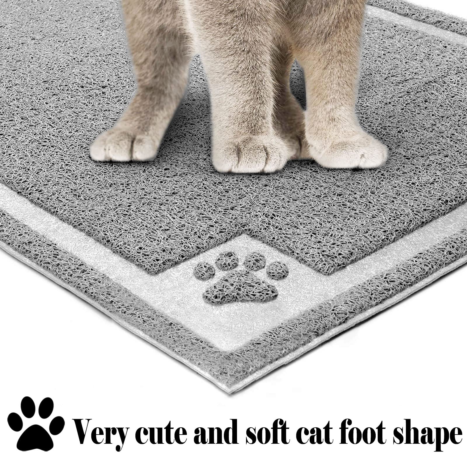 Upsky Large Cat Litter Mat Trapper 35''  23'' Traps Litter From Box And Paws Scatter Control For Litter Box Soft On Sensitive Ki