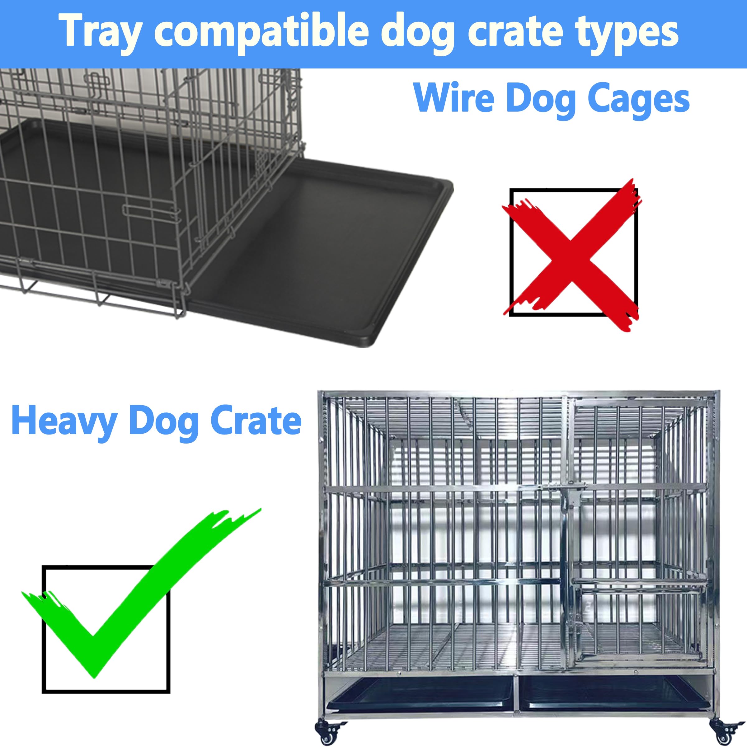 MOFBEAWK Dog Crate Tray 36 - ChewProof Replacement Pan, Easy to Clean, Easy to Assemble,Ideal for Potty Training - Perfect for P