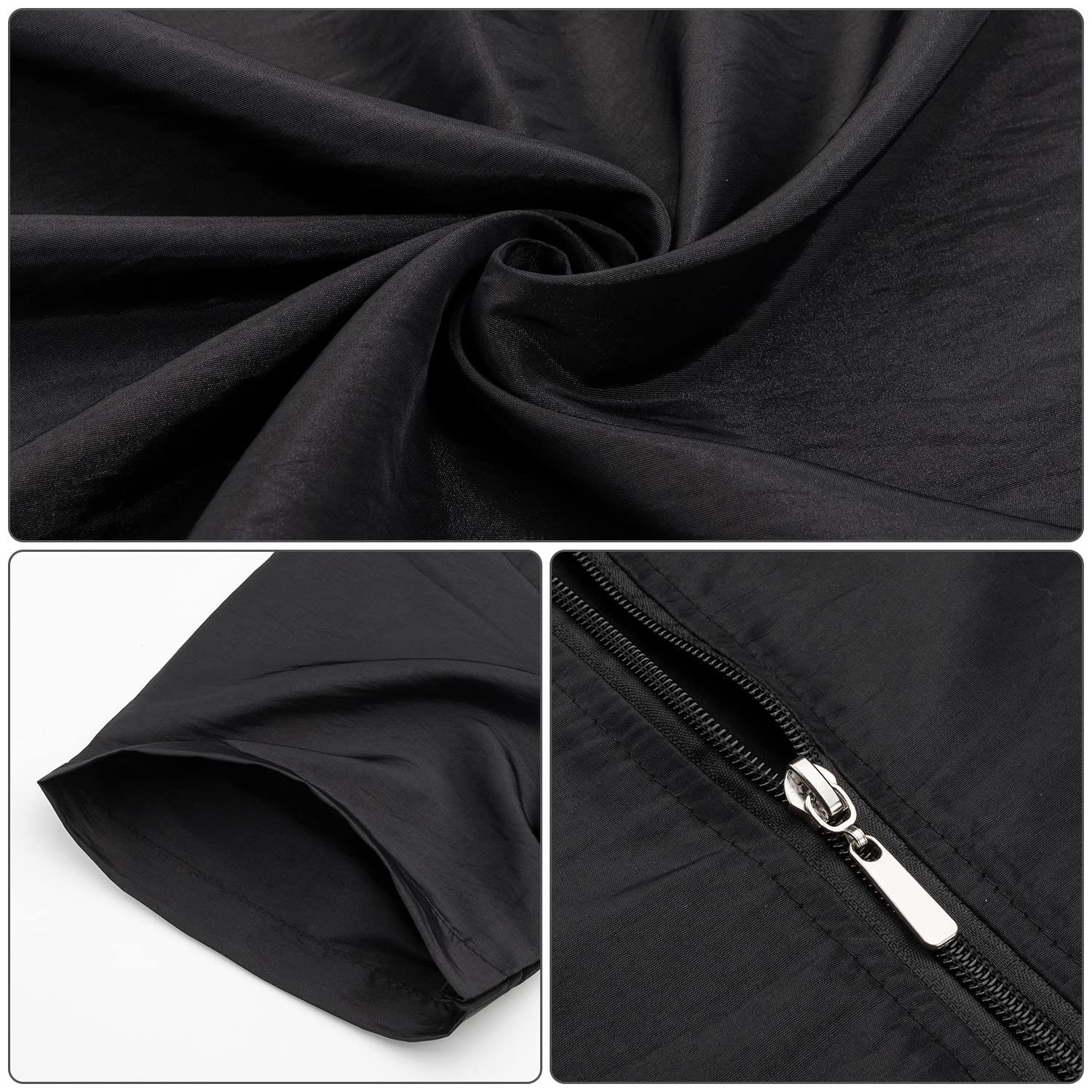 Noverlife Black Pet Grooming Workwear With Full Zipper, M Size, Anti-Static Dog Bathing Work Clothes Hairdresser Uniform With Pockets, Lightweight Pet Groomer Jacket Cosmetologist Smock For Women Men