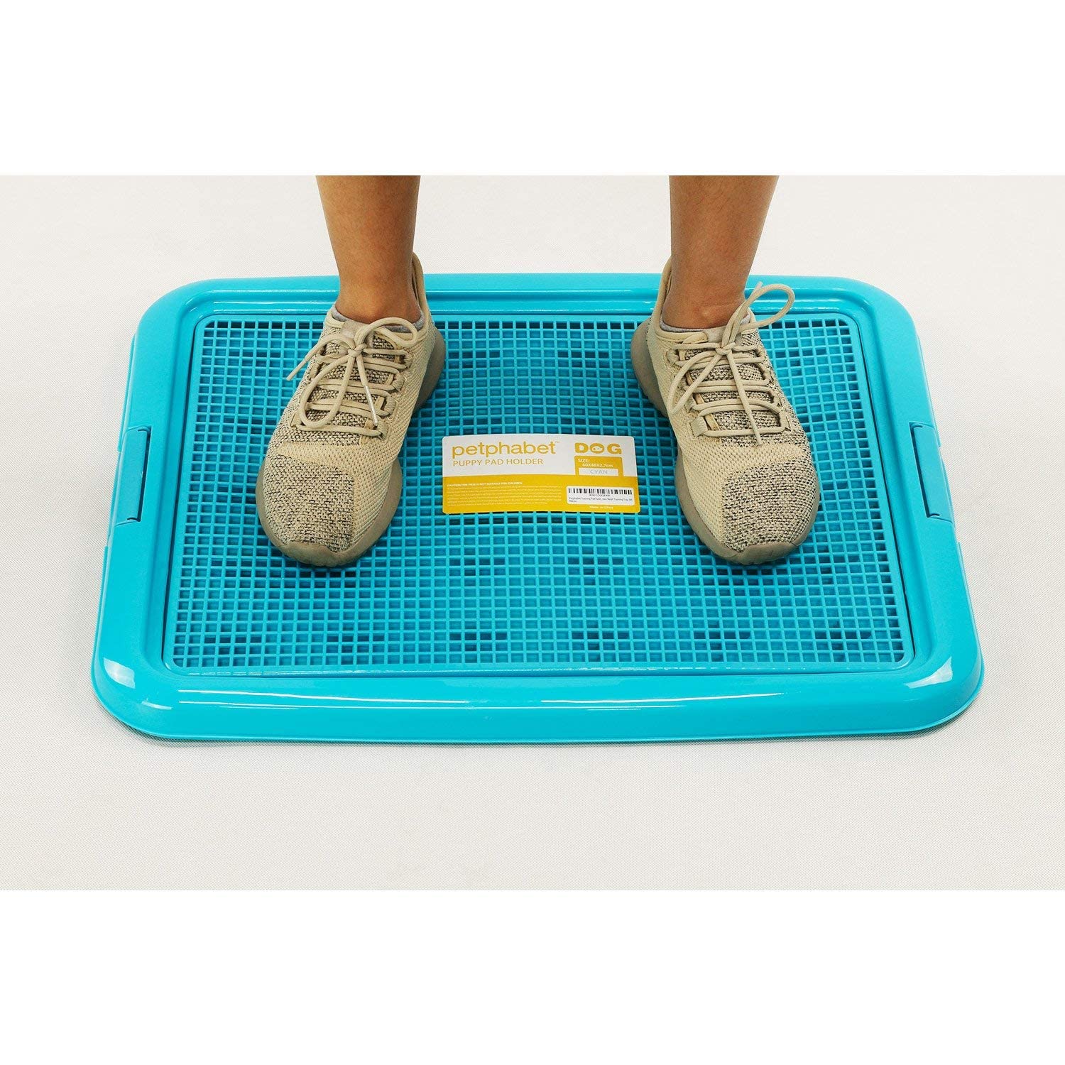 Petphabet Training Pad Holder Floor Protection Dog Pad Holder Mesh Training Tray (M-18'X24')…