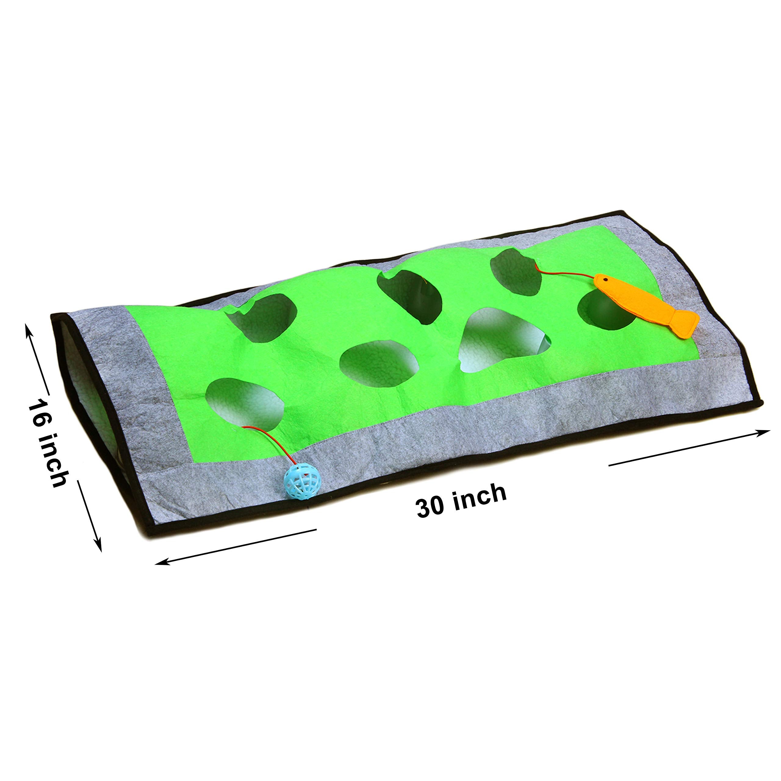 Youngever 15 Kitten Toys Assortment, Cat Play Mat, Cat Teaser Wand, Crinkle Balls For Kitten & Puppy