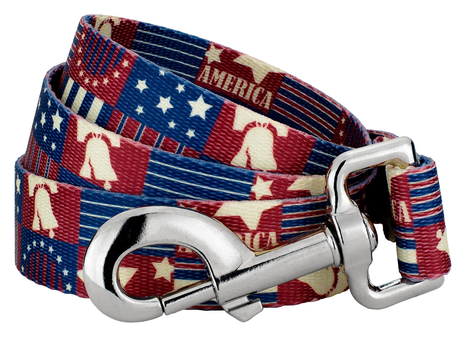 Country Brook Petz - Spirit of 76 Dog Leash - American Pride Collection Featuring Patriotic Designs (6 Foot, 1 Inch Wide)