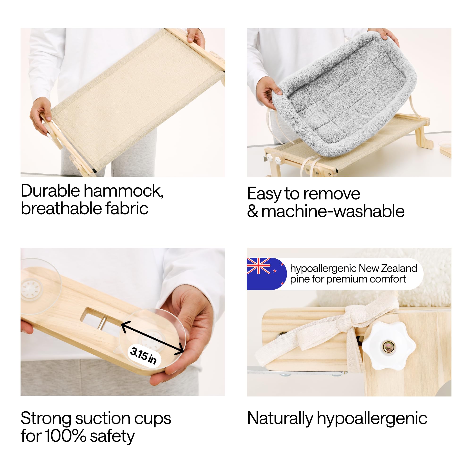 Foldable Cat Window Perch For Cats Inside - 4-In-1 Cat Bed For Shelf, Windowsill, Wall, Floor - Pet Hammock Sill Extender - 1 Pe