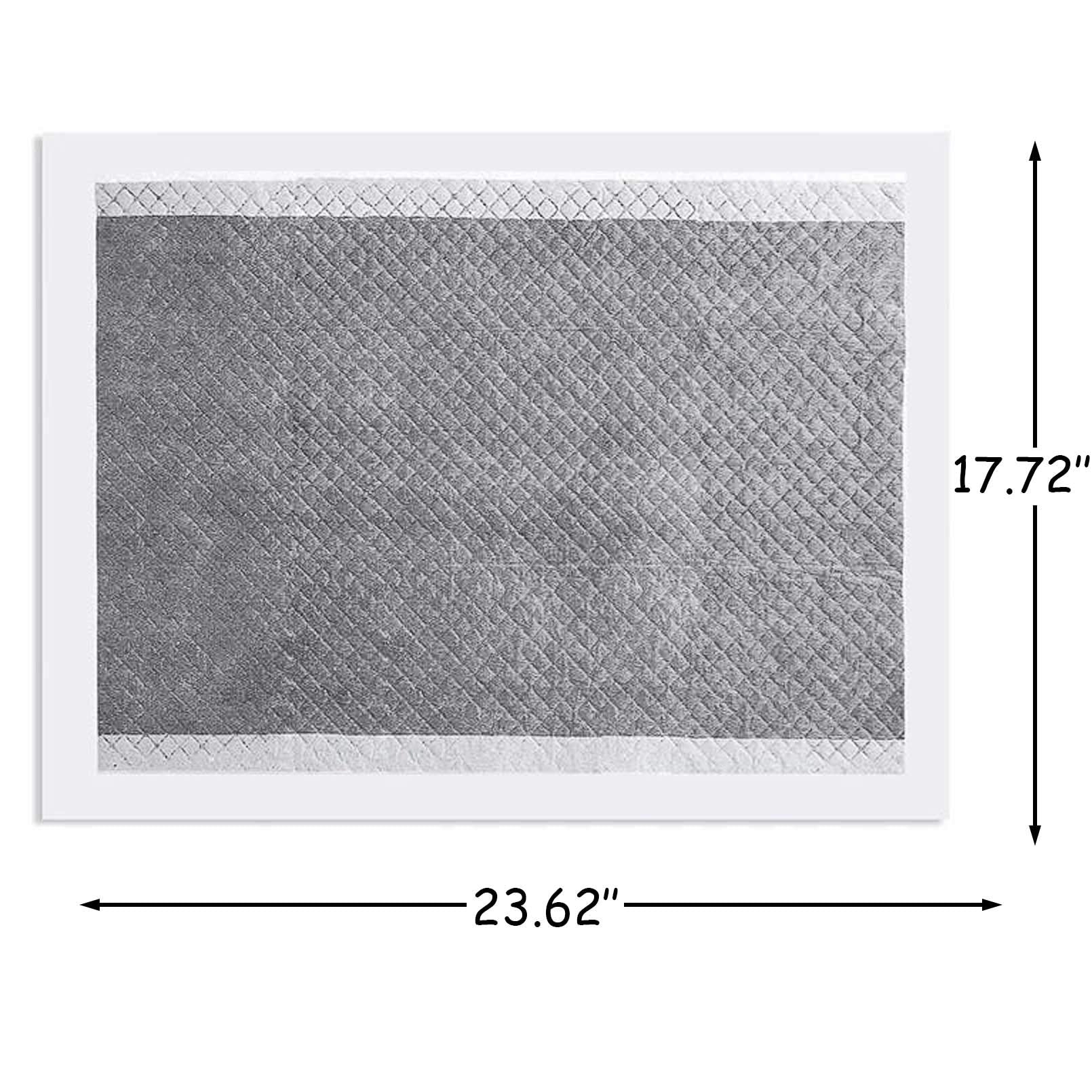 Kathson Rabbit Pee Pads Disposable Cage Liners 50Pcs All-Absorb Black Carbon Odor-Control Bunny Training Accessories With Quick-Dry Surface For Puppy Guinea Pig Kitten Hedgehog Small Animals