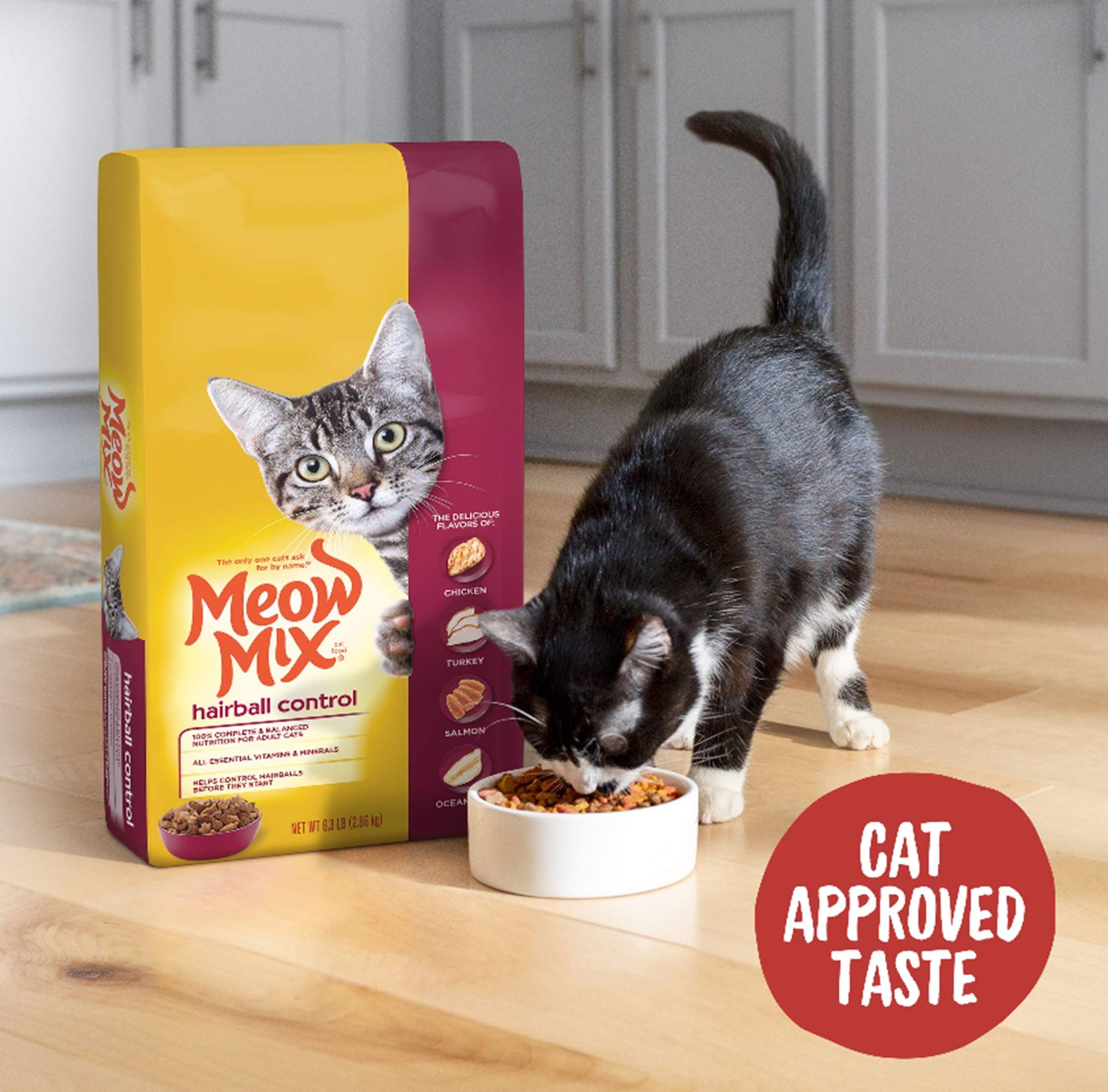 Meow Mix Hairball Control Dry Cat Food, 6.3 Pound Bag