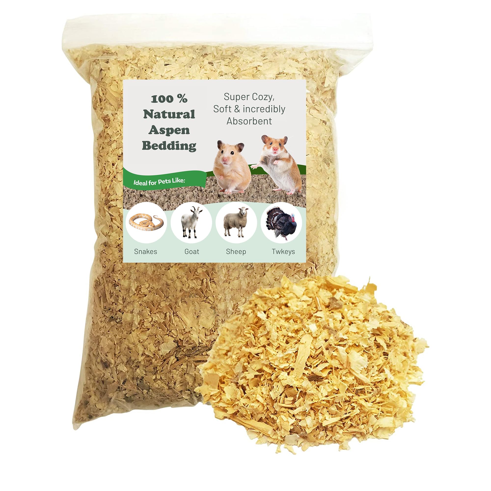 Greaton Premium Natural Pine Animal Bedding - Dust-Free, Soft Shavings, Kiln-Dried & Heat-Treated For Indoor And Outdoor Pets