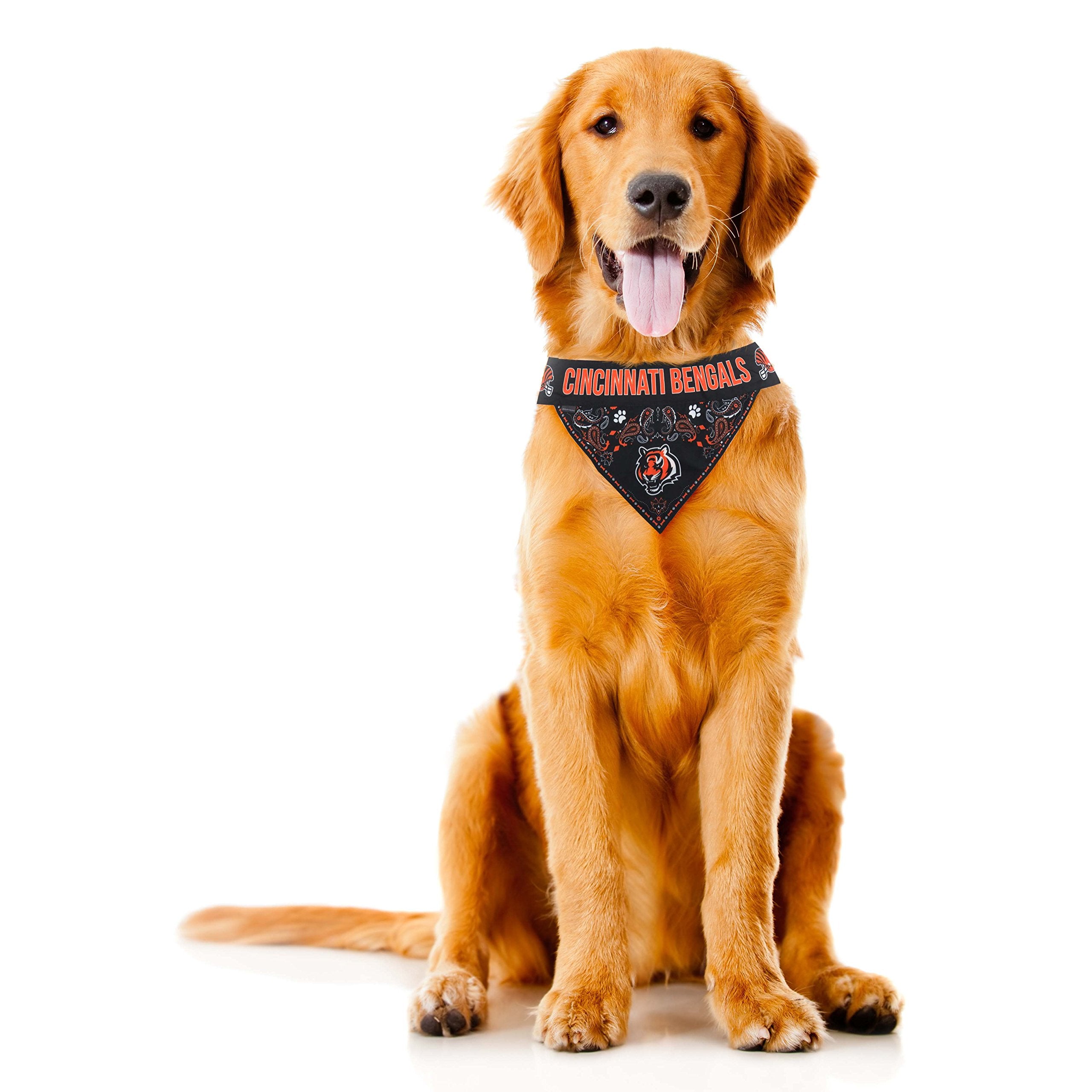 Littlearth Unisex-Adult Nfl Cincinnati Bengals Pet Bandana, Team Color, X-Large