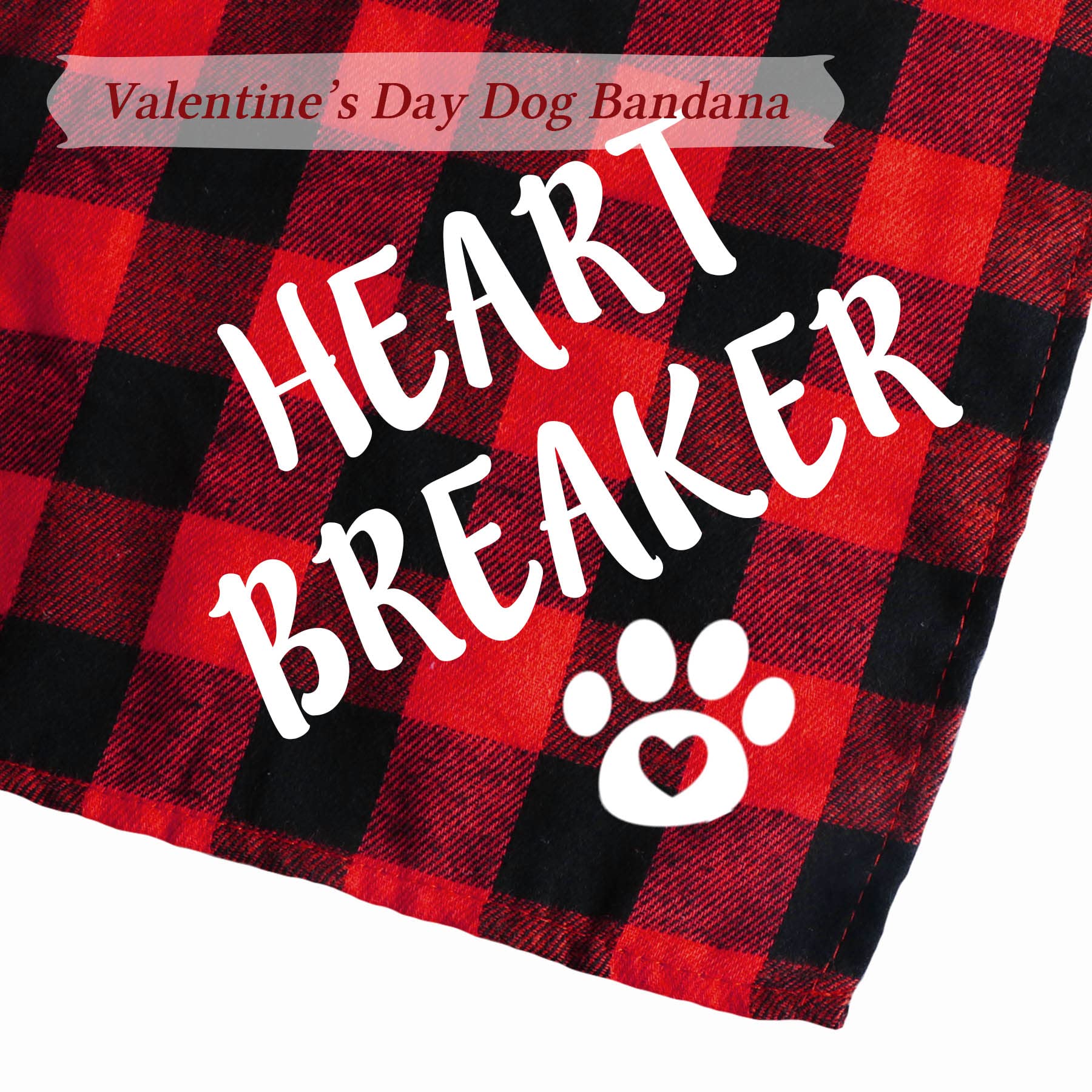 Stmk 4 Pack Valentine'S Day Dog Bandanas, Valentine'S Day Plaid Dog Puppy Bandana For Dog Puppy Valentine'S Day Wedding Holiday Party Decorations (Valentine'S Day)