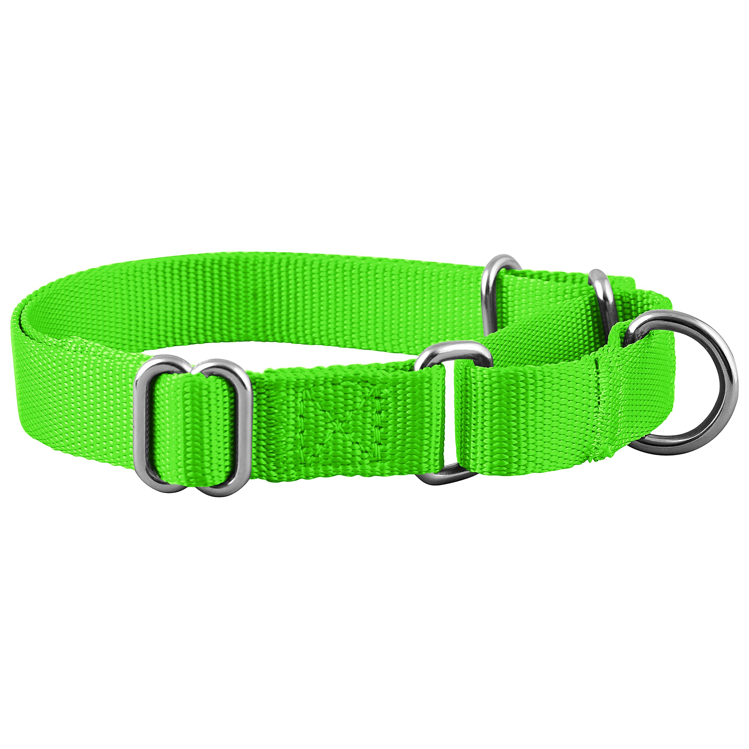 Native Pup Martingale Dog Collar, Adjustable For Small, Medium, Large Pet And Puppies Accessories, Cute Colors For Male, Female, Boy, Girl, Puppy (Medium, Neon)