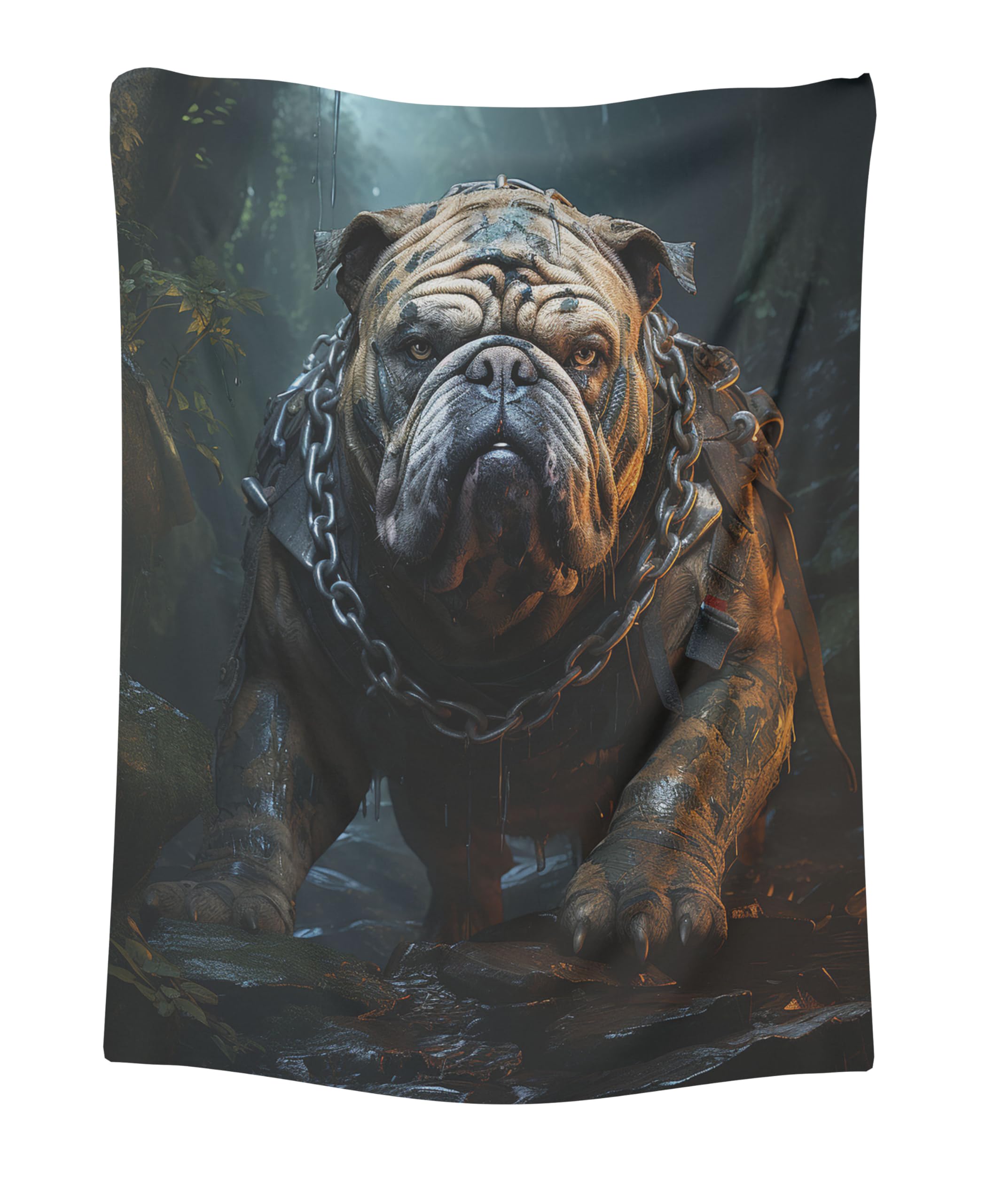 CAPITUNEISKINEPA Bulldog Dog Blanket Gift Polyester Blanket Small Blanket for Travel 30 x 40