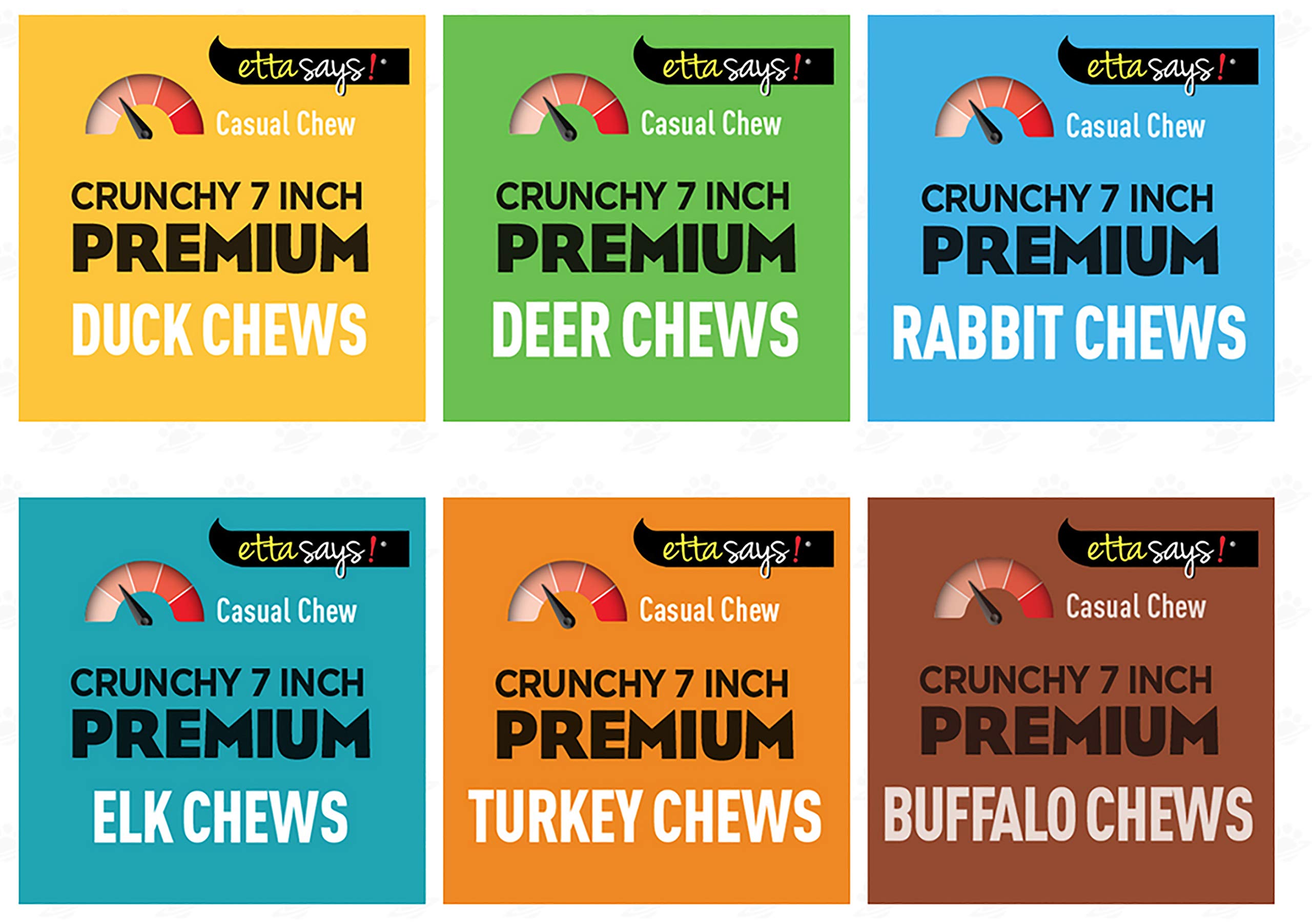 etta says! Premium Crunchy Dog Chews 7    Variety Pack - Grain-Free Dog Treats, Good for Teeth, Easy to Digest - Made in The USA