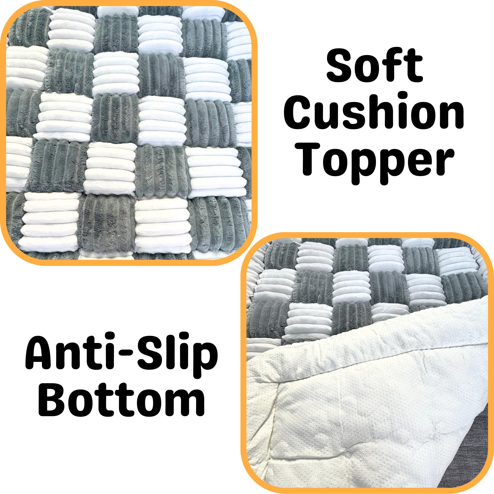 Plaid Dog Bed, Plaid Couch Cover, Non-Slip Bottom, Pet Bed Mat, Custom Fit for Backseat Extenders, and Seat Covers, Dog Travel B