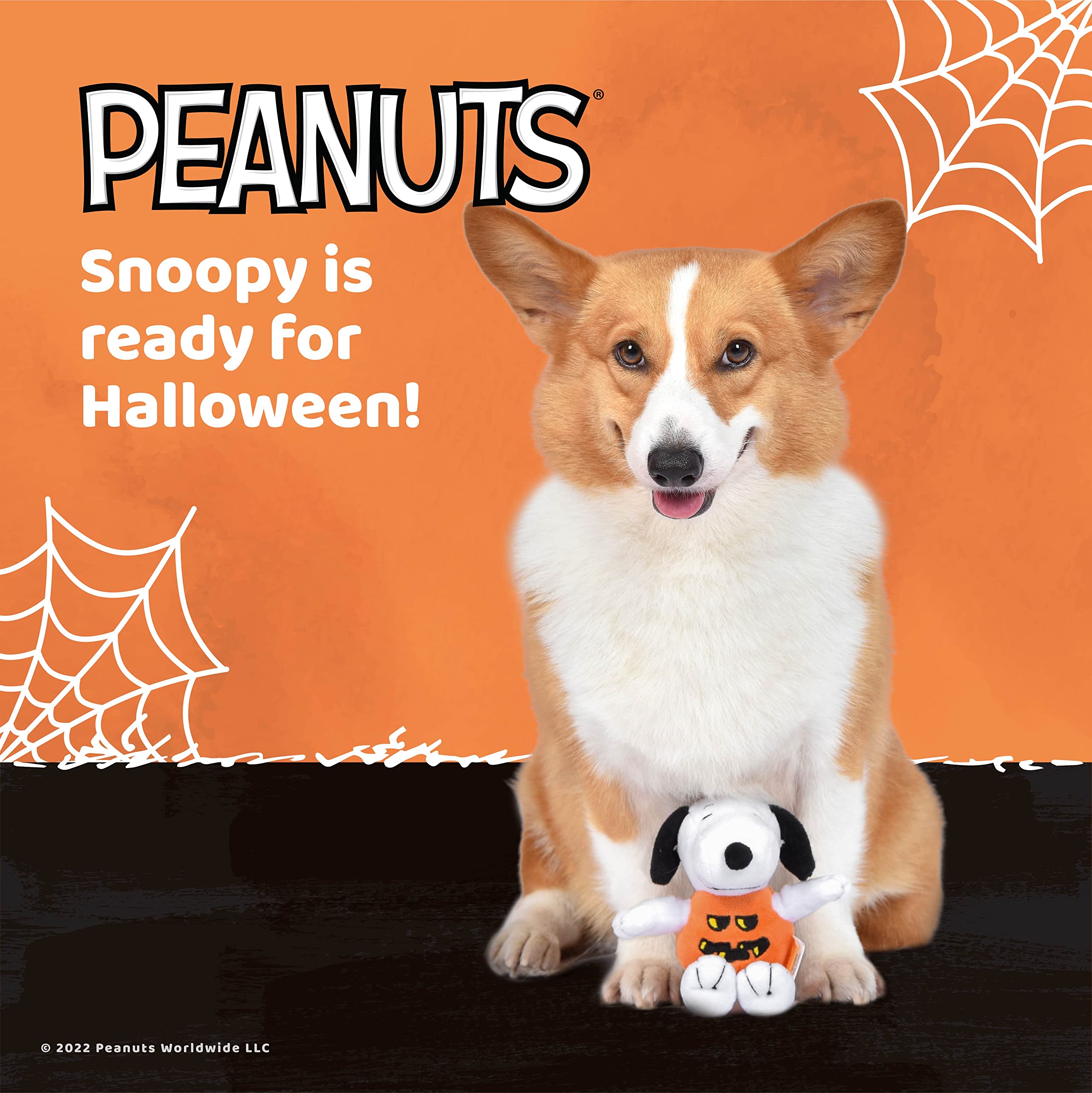 Peanuts For Pets Peanuts 6” Snoopy Pumpkin Squeaker Pet Toy Halloween Snoopy Squeaky Pet Toy | Peanuts Dog Toys, Snoopy For Pets, Snoopy Jack-O-Lantern Toys For Dogs (Ff21733)
