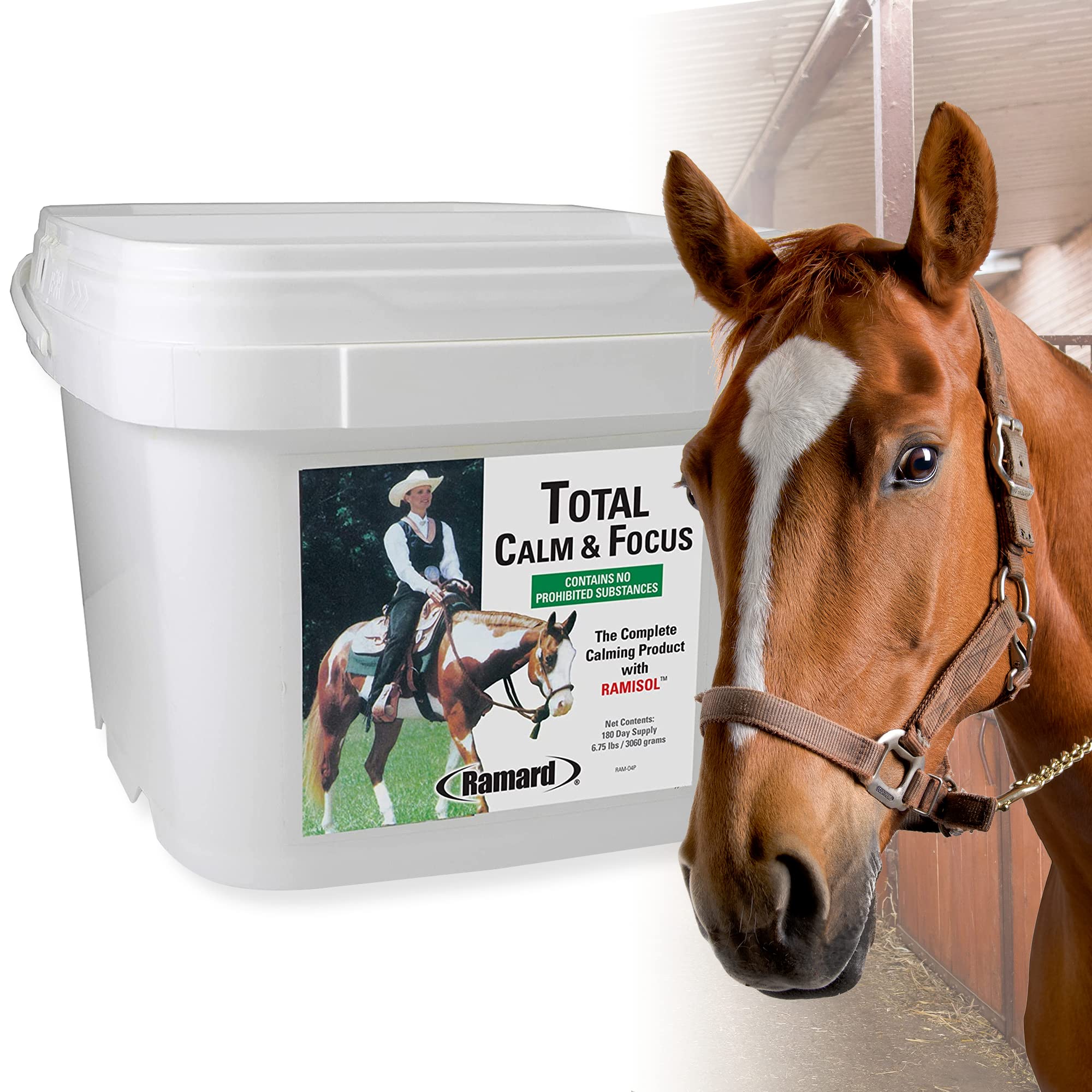 Ramard Total Calm and Focus for Horses Supplement - Magnesium & Calming Formula for Horse Show, Training, & Performance Mental A