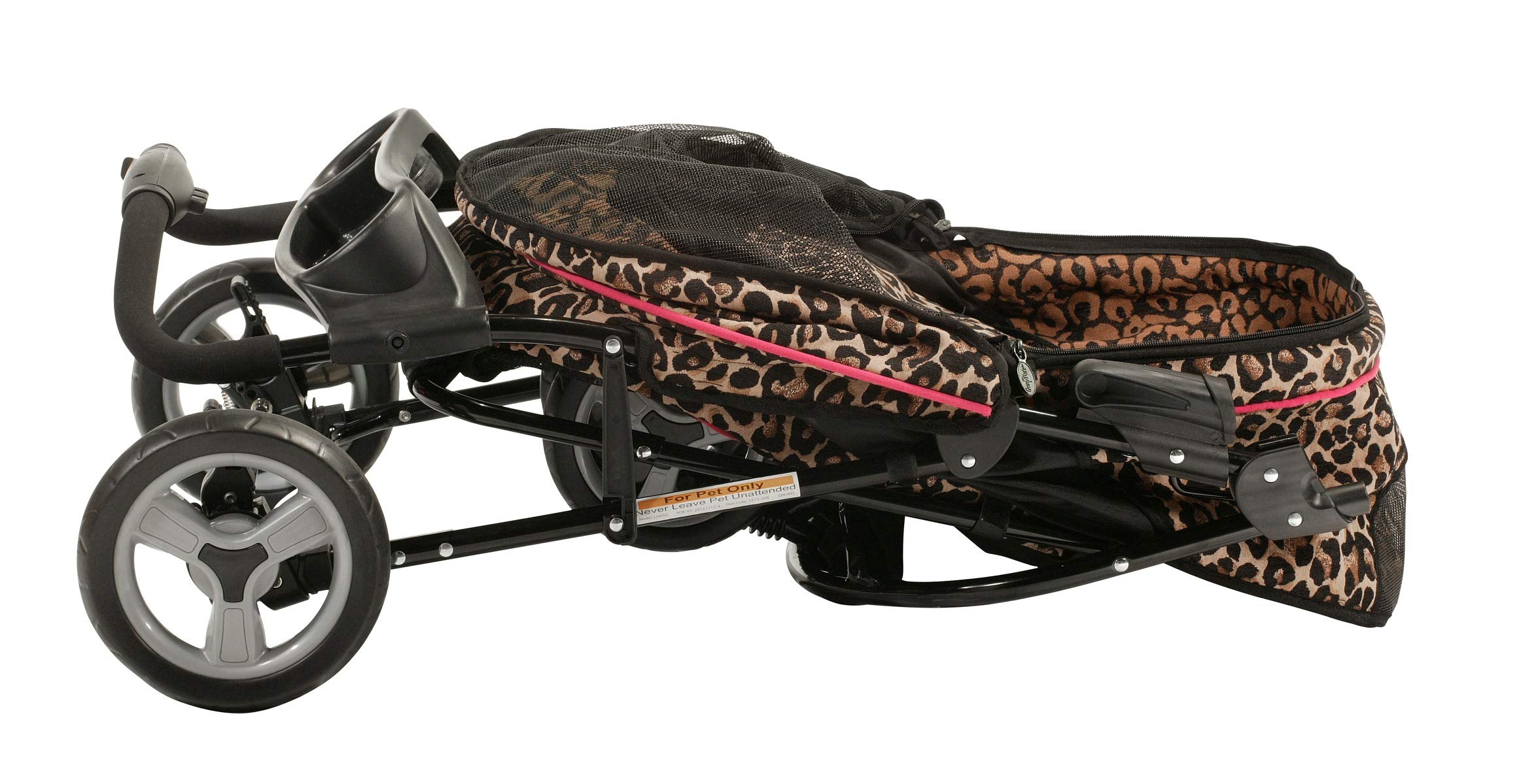 Gen7Pets Promenade Pet Stroller, Cheetah Brown